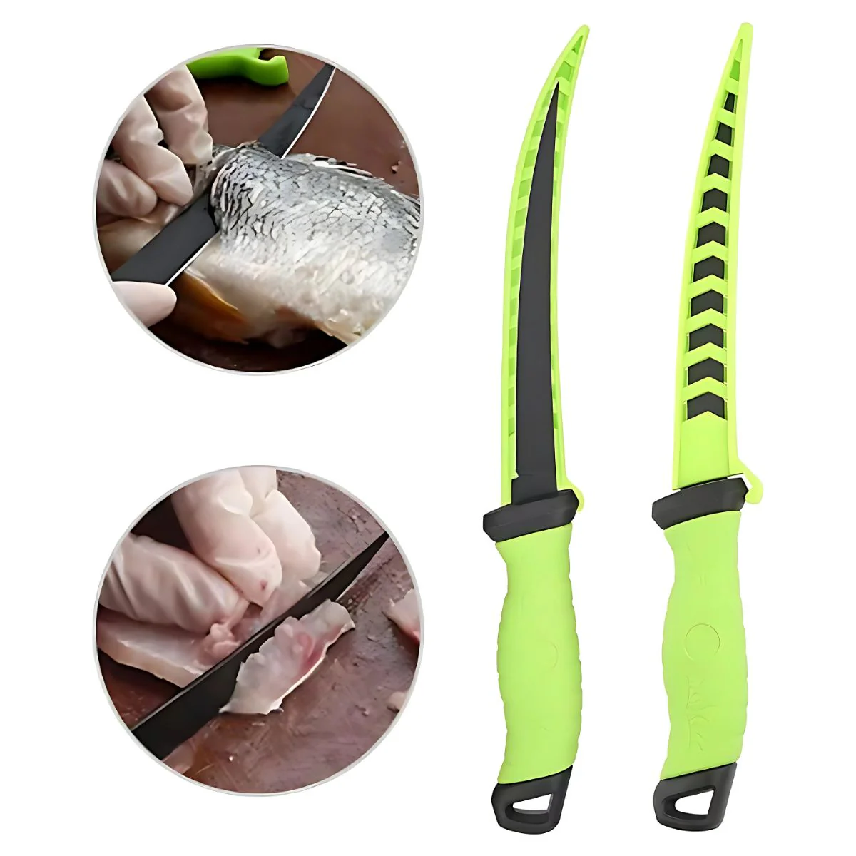 Cuchillo Filetero De Pesca 33.5 Cm. Acero Inoxidable, Hoja Dentada Y Mango Ergonómico. Pescado - Image 5