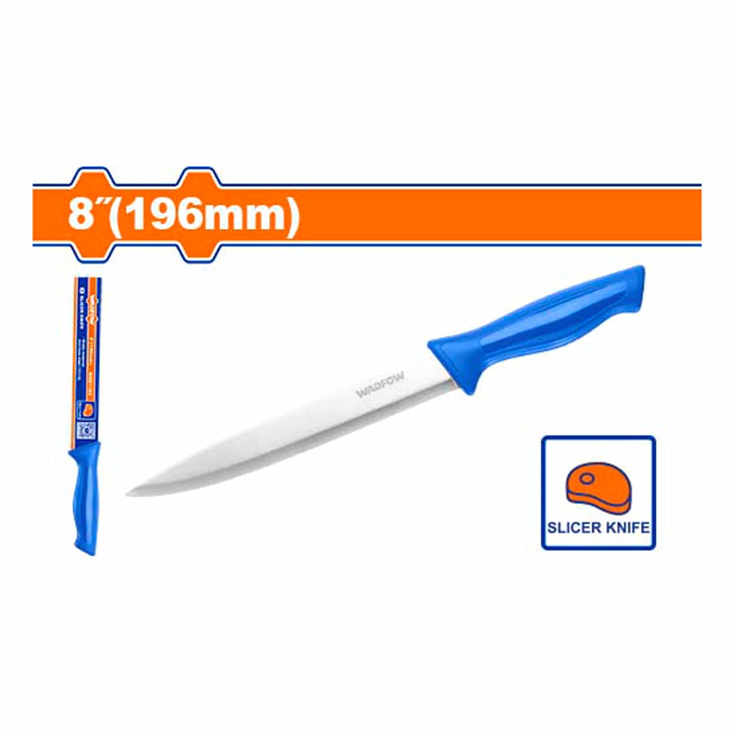 Cuchillo Rebanador 8" De Acero Inoxidable. Ideal Para Filetear. - Image 2