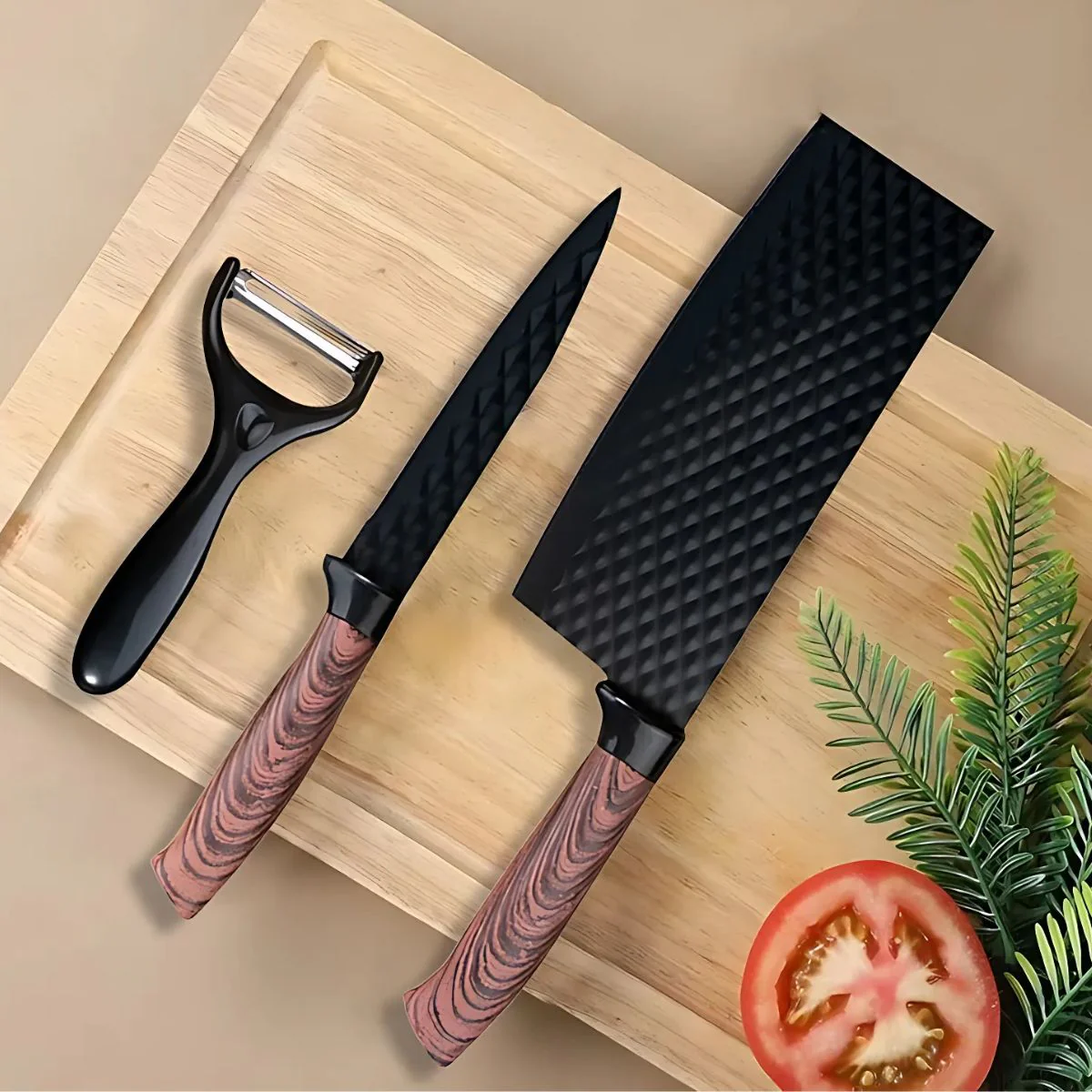 Cuchillos De Cocina Profesionales. Set De 6 Piezas. Juego De Cuchillos Con Tijera Y Pelador. - Image 3