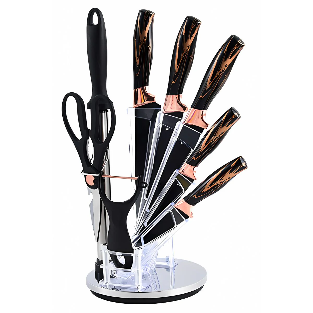 Cuchillos De Cocina Profesionales. Set De 9 Piezas. Juego De Cuchillos Con Tijera, Pelador Y Afilador. - Image 5