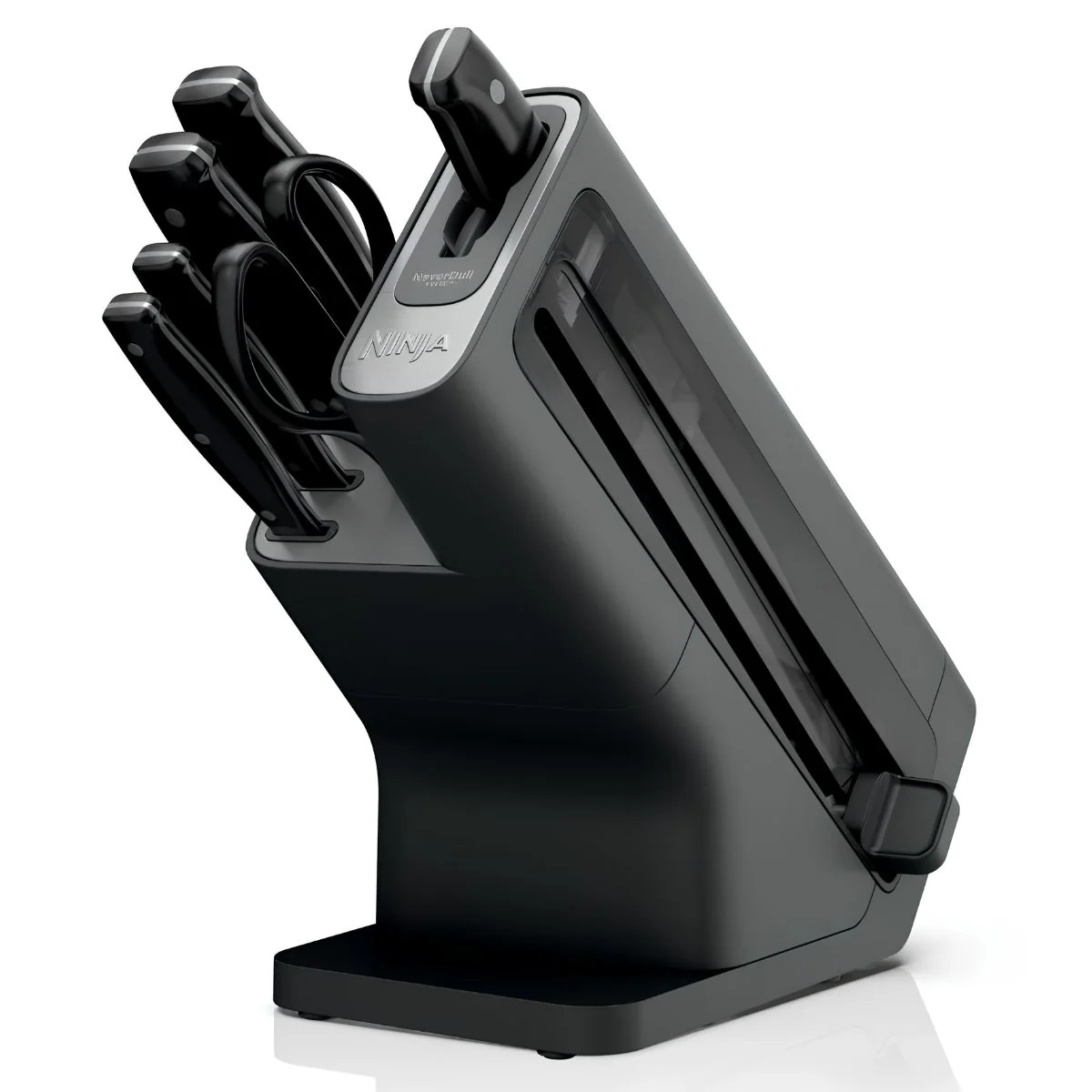 Cuchillos Ninja Neverdull. Set De 7 Piezas Con Bloque Y Afilador Integrado. Acero Inoxidable De Alta Precisión Para Cocina. - Image 3