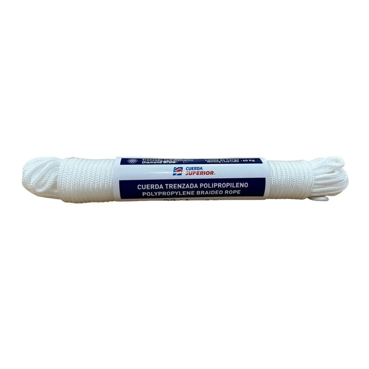 Cuerda Trenzada Gamma Pp 4Mmx20m. Color Crudo. Suave Y Resistente. Soga Para Acampar, Mecate Para Tendedero.