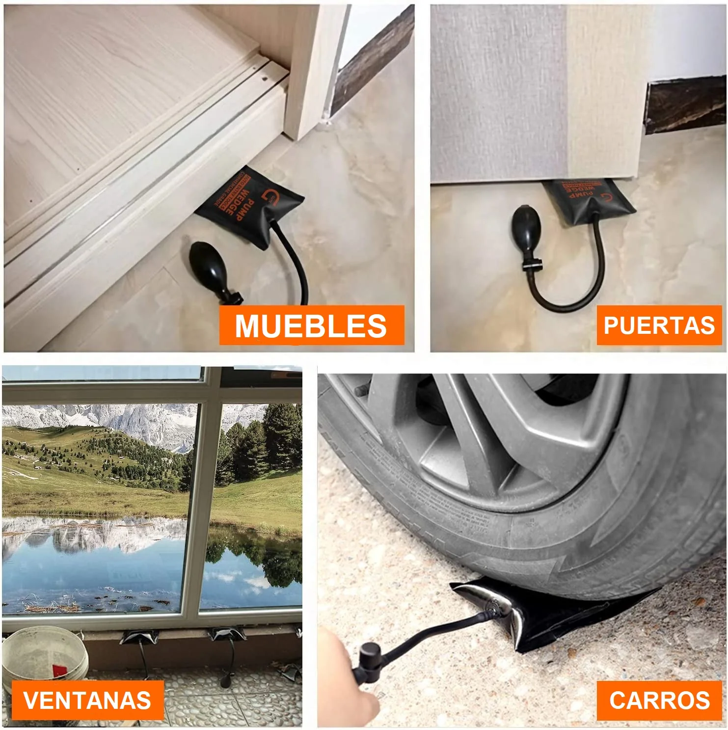 Cuña Inflable, Paquete De 3 Cuñas De 10, 7 Y 6 Pulgadas. - Image 2