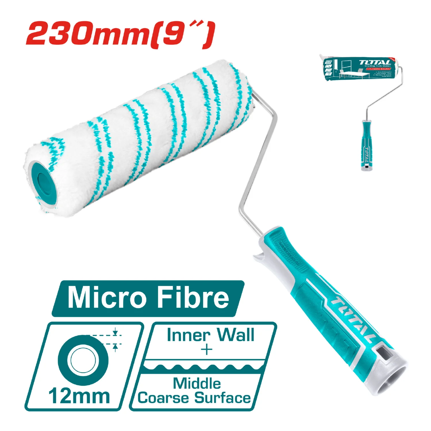 Rodillo De Pintar De Microfibra, Medida 230Mm (9"). Espesor 12Mm. Diámetro 6Mm. - Image 2