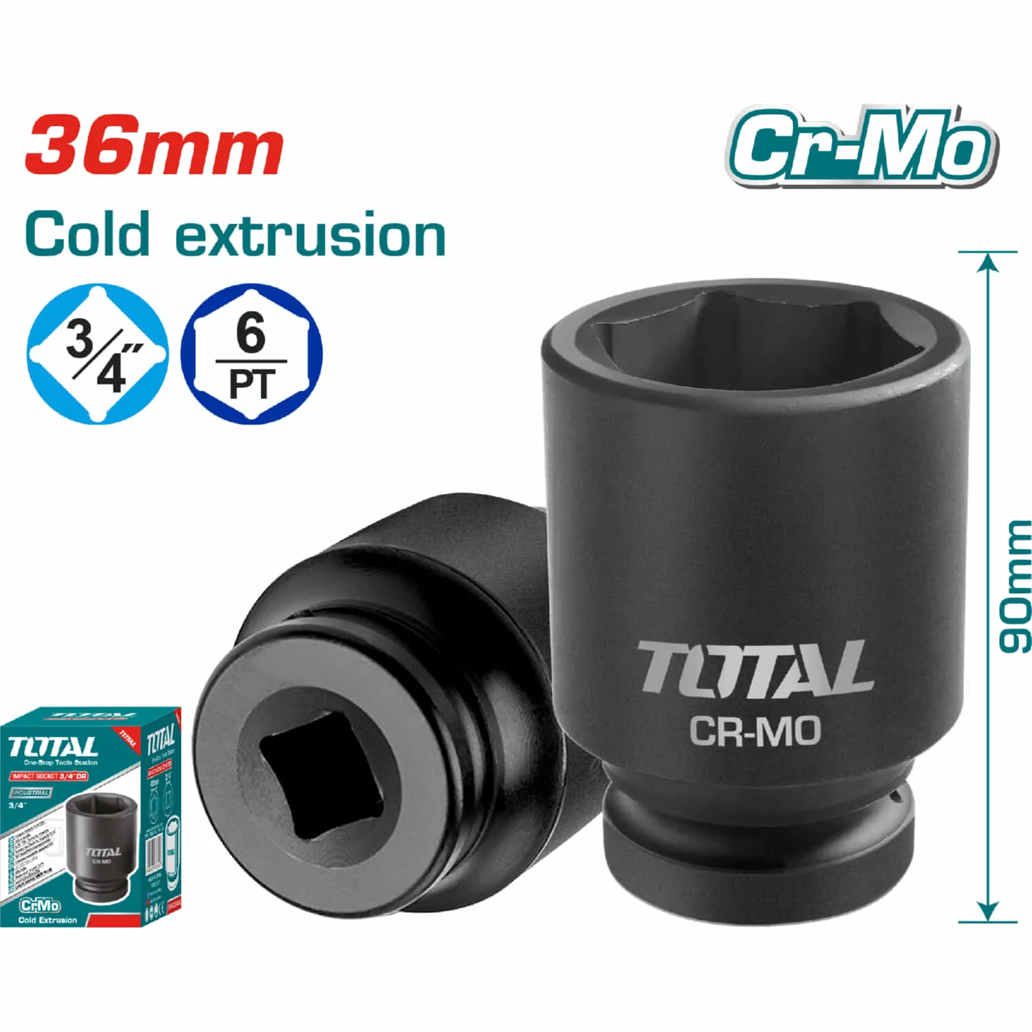 Dados Sockets Impacto 3/4". Material Crmo - Image 13
