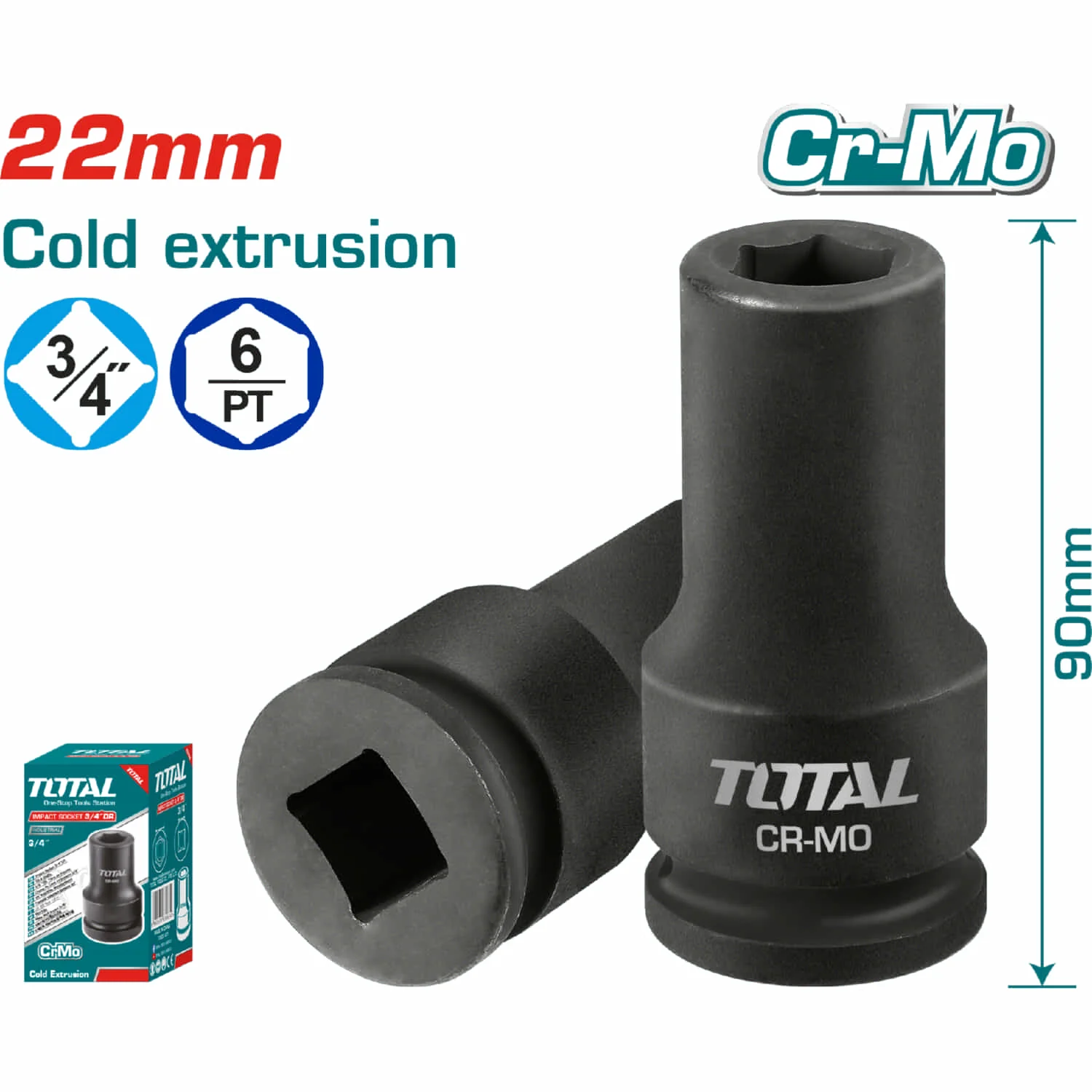 Dados Sockets Impacto 3/4". Material Crmo - Image 5