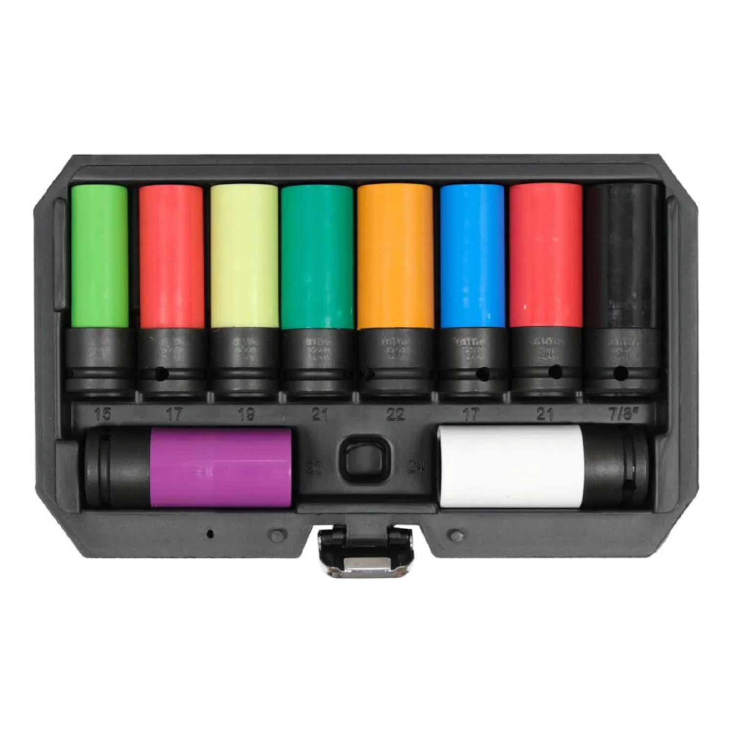 Dados Sockets Para Tuercas De Rines 1/2". Vasos De Impacto Para Aluminio. Set De 10 Piezas.