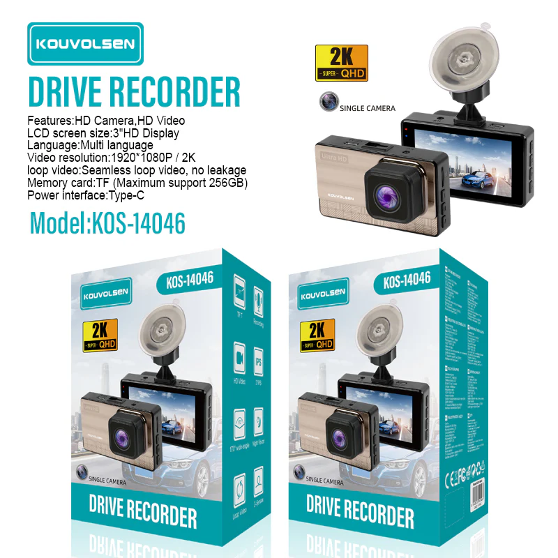 Dash Cam 2K Super QHD Para Autos. Camara Vehicular Con Grabación En Bucle. Pantalla HD De 3". - Image 2