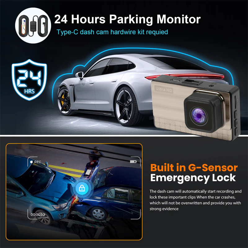 Dash Cam 2K Super QHD Para Autos. Camara Vehicular Con Grabación En Bucle. Pantalla HD De 3". - Image 5