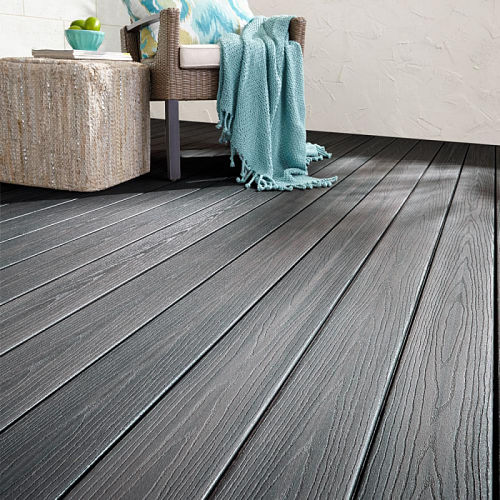 Deck WPC Piso Exteriores Dual Color Gris Plata / Teca  23 X140x2900mm - Image 4