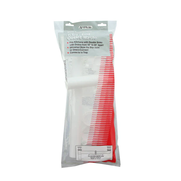 Desagüe Doble De 1-1/2" X 16" Para Fregadores  Para Trampas De Drenaje Tuberías - Image 2