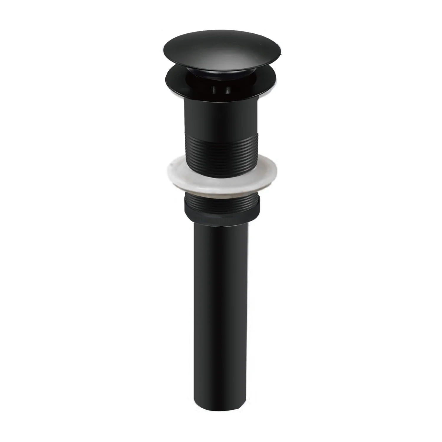 Desagüe Para Lavamanos 1 1/4". Drenaje Con Tapón Push Sin Rebosadero. Color Negro. - Image 2