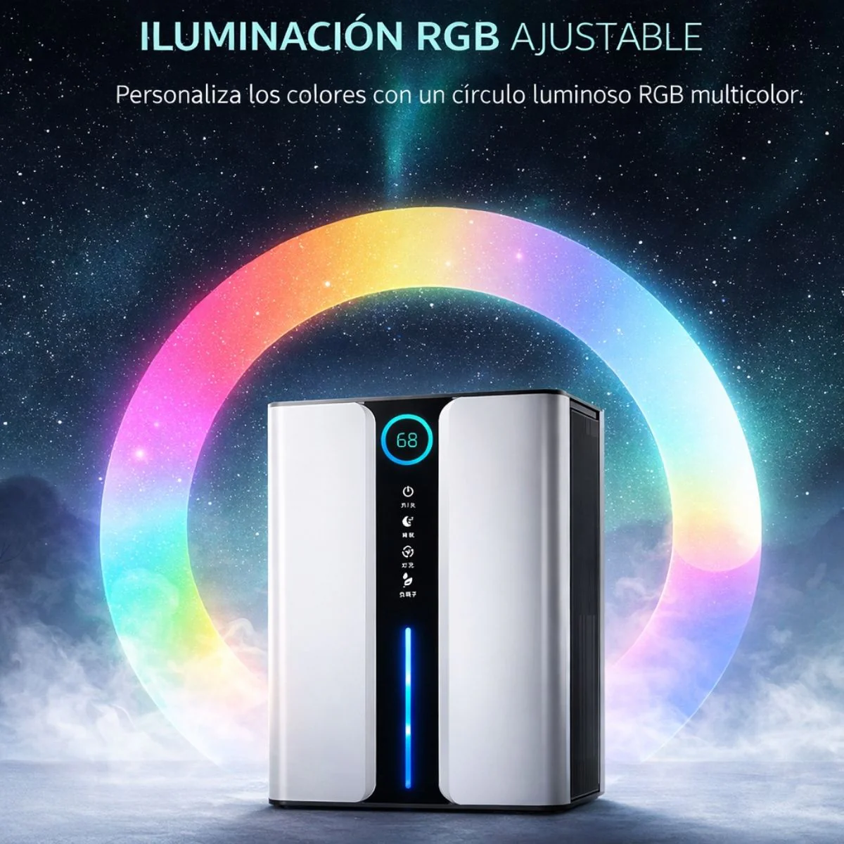 Deshumidificador Eléctrico Con Pantalla Digital Y Tanque De 3L Y 78W. Ideal Para Closets, Armarios, Cuartos Y Baños. Extractor De Humedad En Cobertura 30–60 M². - Image 6