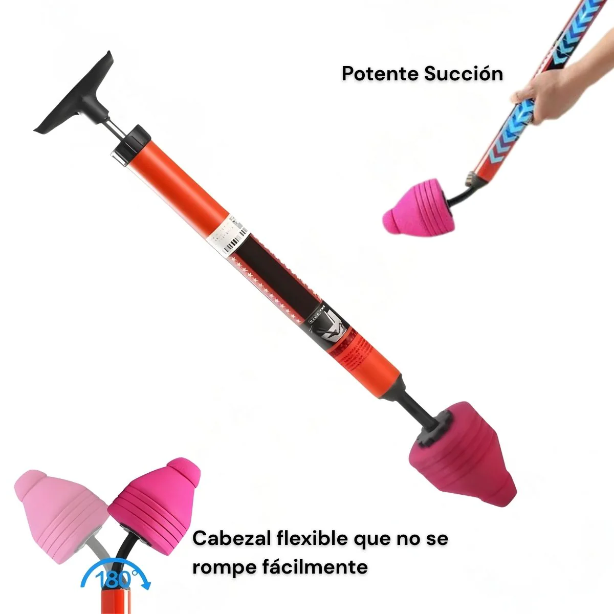 Destapador De Inodoros De Alta Presión. Destapacaños De Succión Potente Para Baño, Cocina Y Drenajes. Destapa Cañerias - Image 2