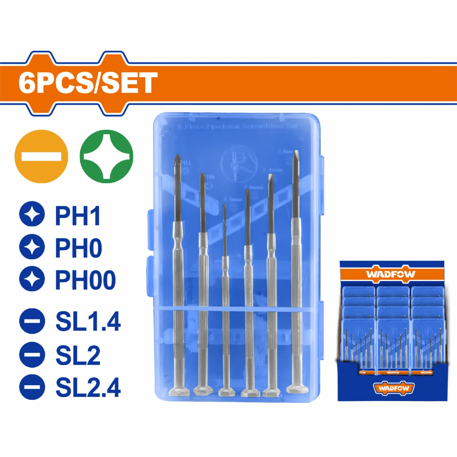 Destornilladores De Precisión PH1, PH0, PH00, SL1.4 SL2 SL2.4 6 Piezas. Set. Ideal Reparar Piezas.