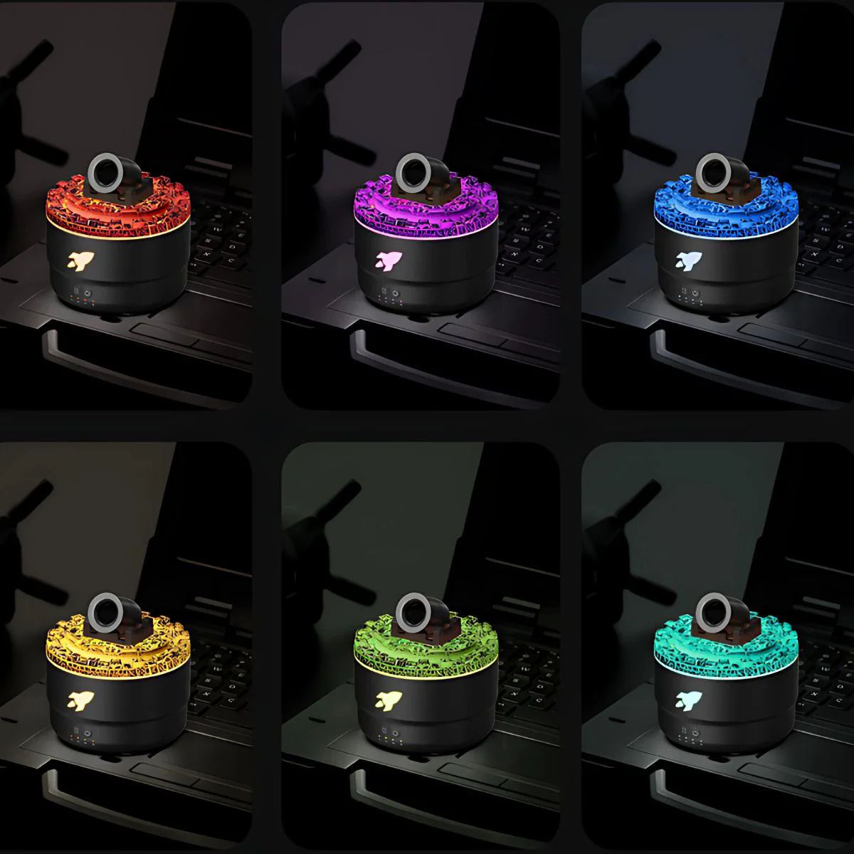 Difusor Aromas De Aceites Esenciales Estilo Cañon.  Humidificador Aromático Con Luz LED Y Temporizador. - Image 5