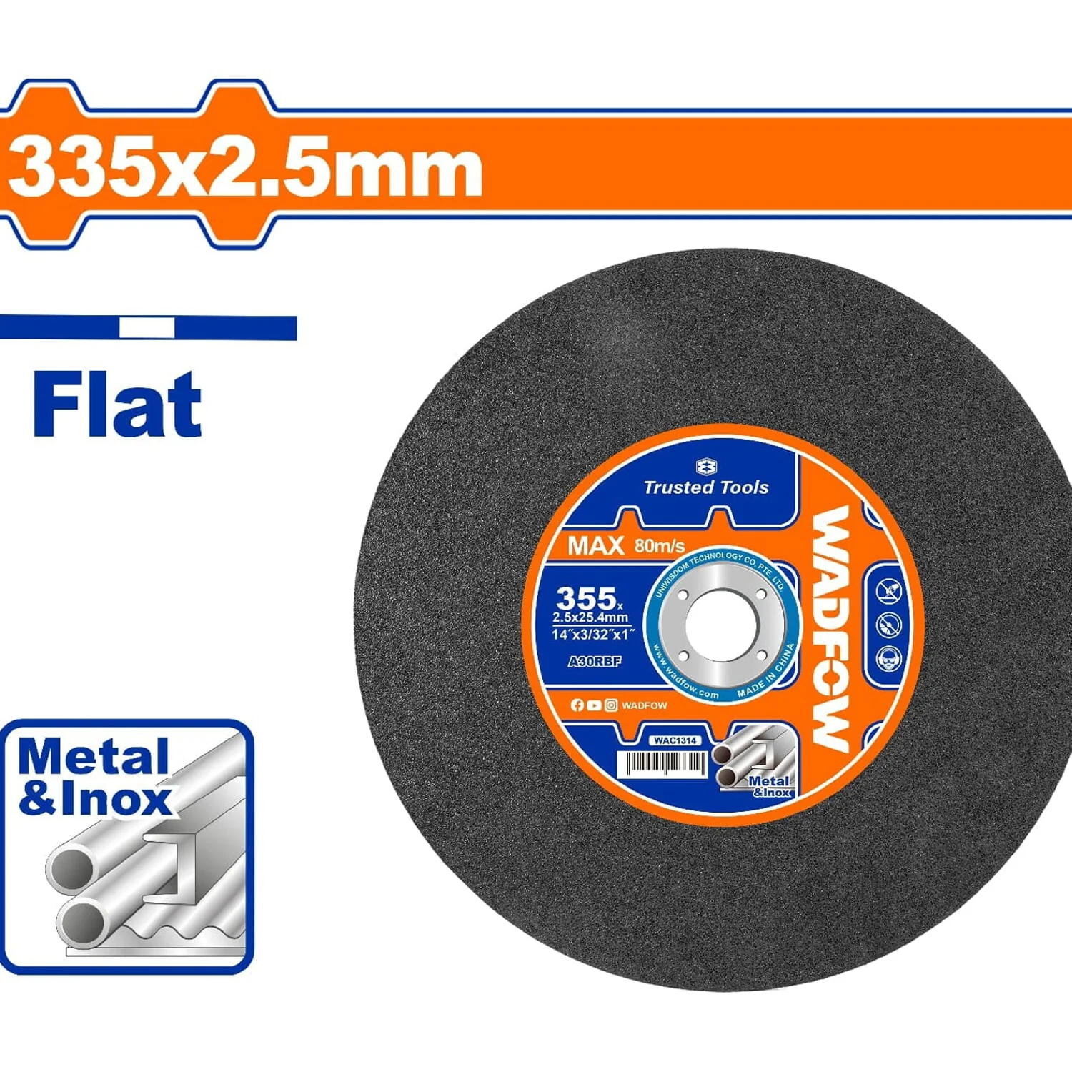 Disco Corte De Metal Y Acero Inoxidable 355X2.5Mm. Tronzadora Plano. - Image 2