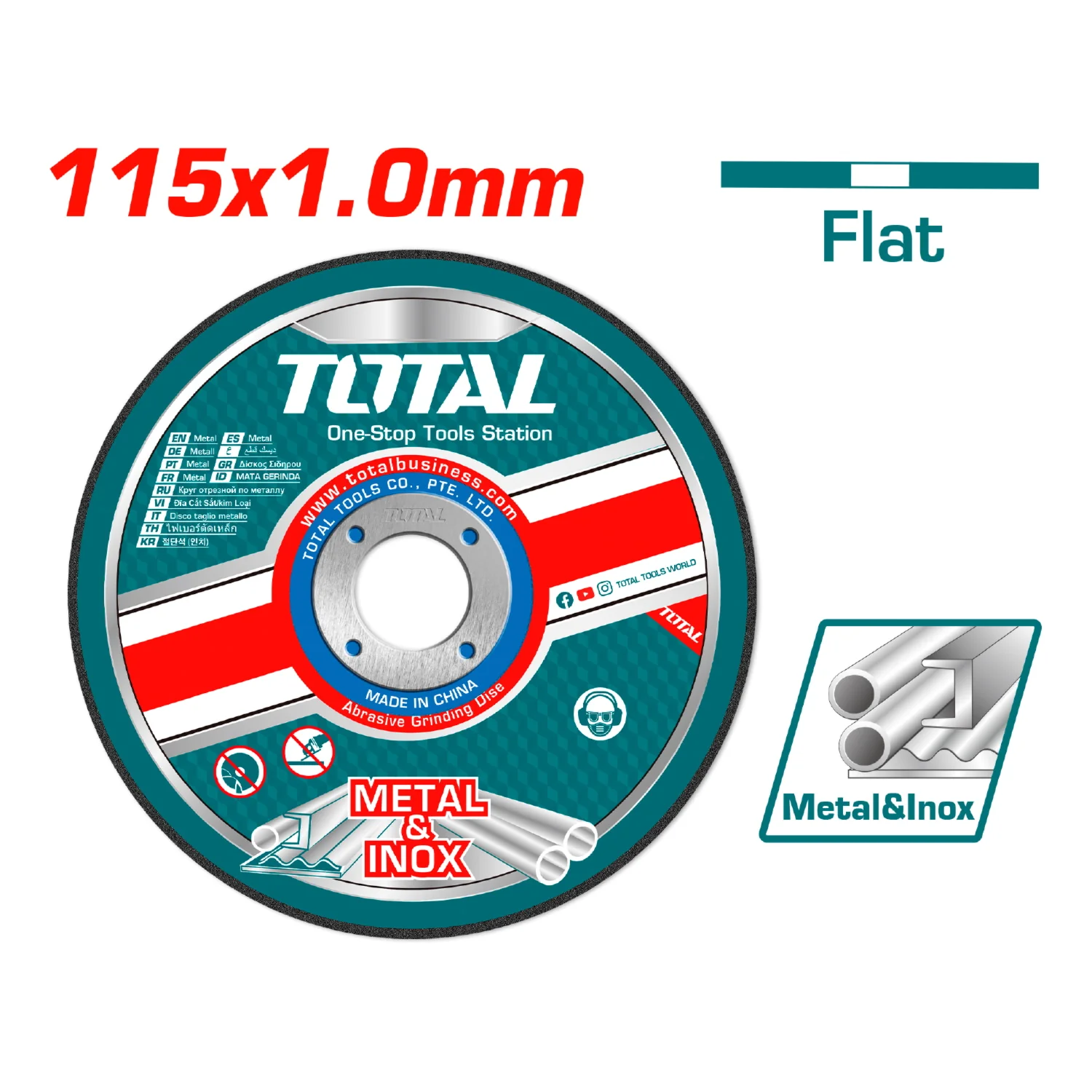 Disco Corte De Metal Y Acero Inoxidable 4 1/2" 115X1.0Mm Plano. - Image 2