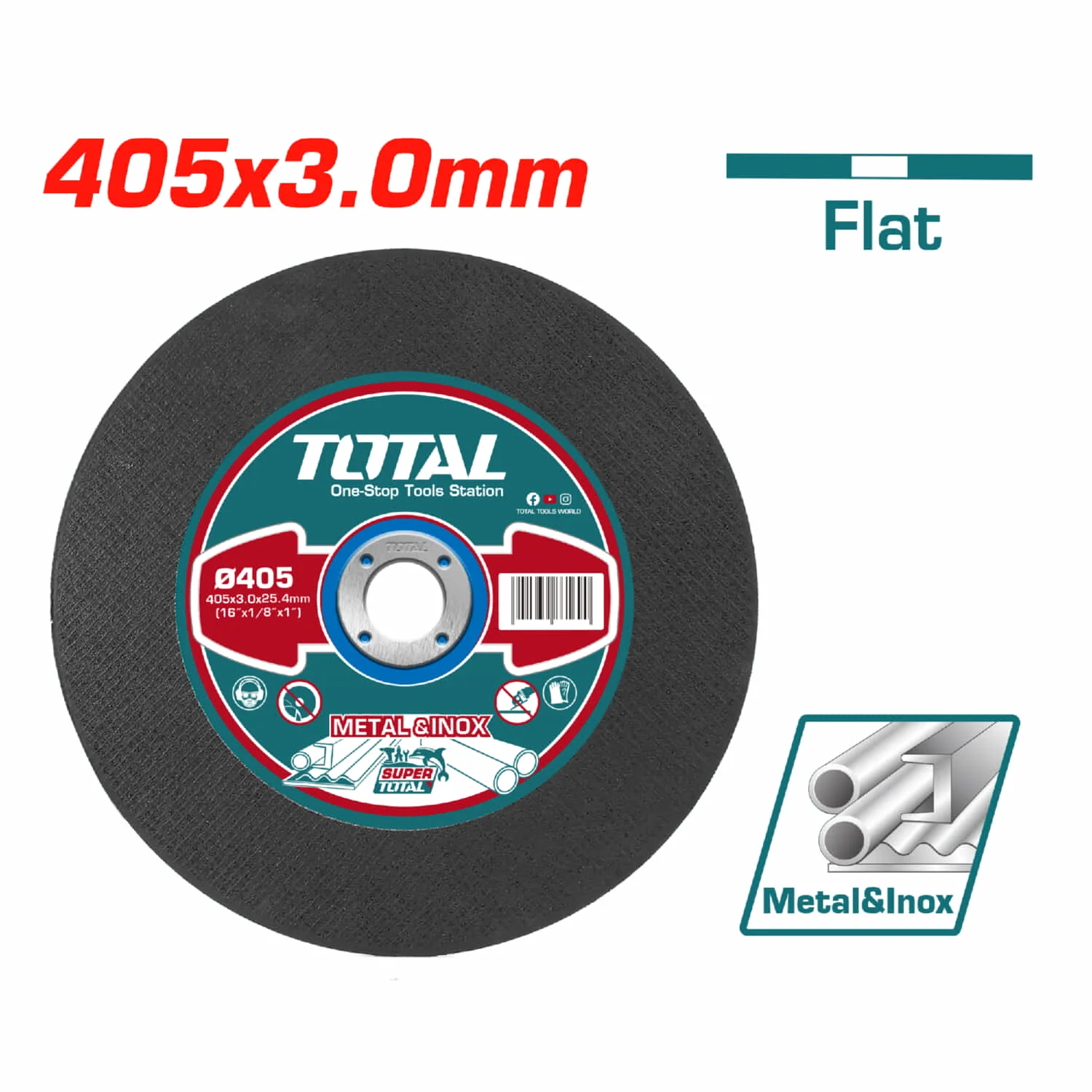 Disco De Corte De Metal Abrasivo 16" 405X3.0Mm Disco De Corte Plano Para Metal