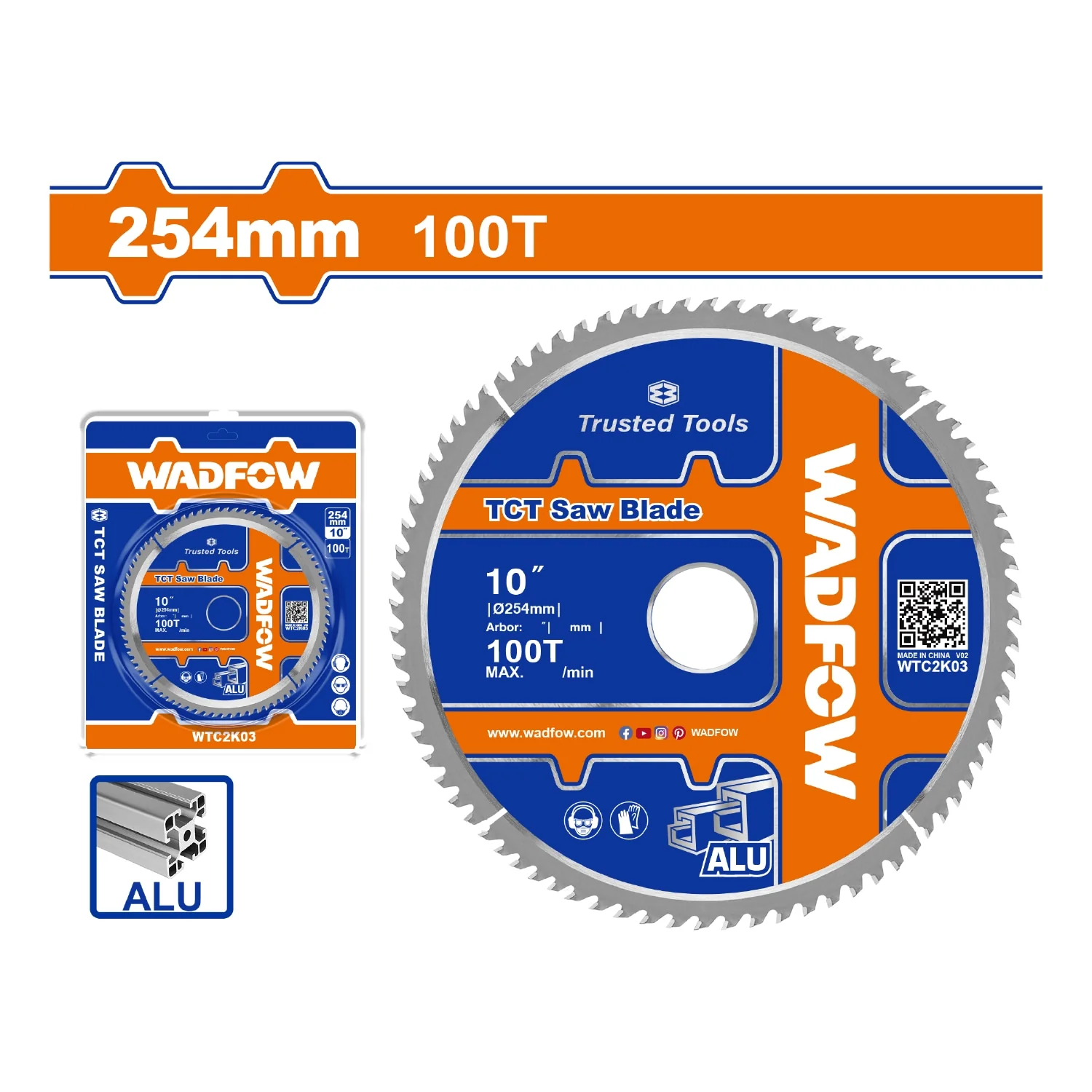 Disco De Corte Sierra TCT 10" 100T Anillo Reductor 16Mm Corte De Aluminio. Ideal Sierra Circular.