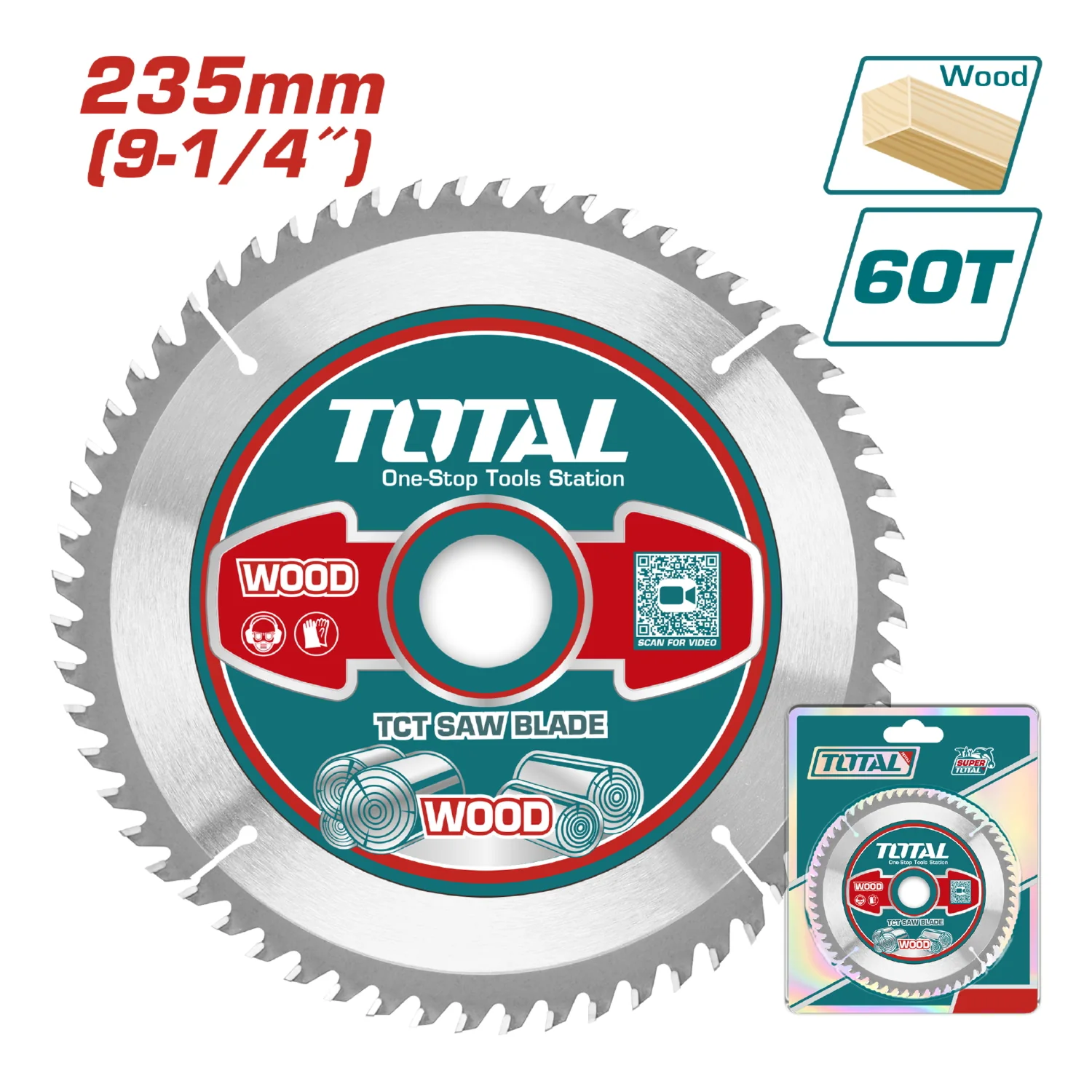 Disco De Corte Sierra TCT 9 1/4" 60T Anillo Reductor 16-25.4Mm Corte De Madera. Sierra Circular. - Image 2