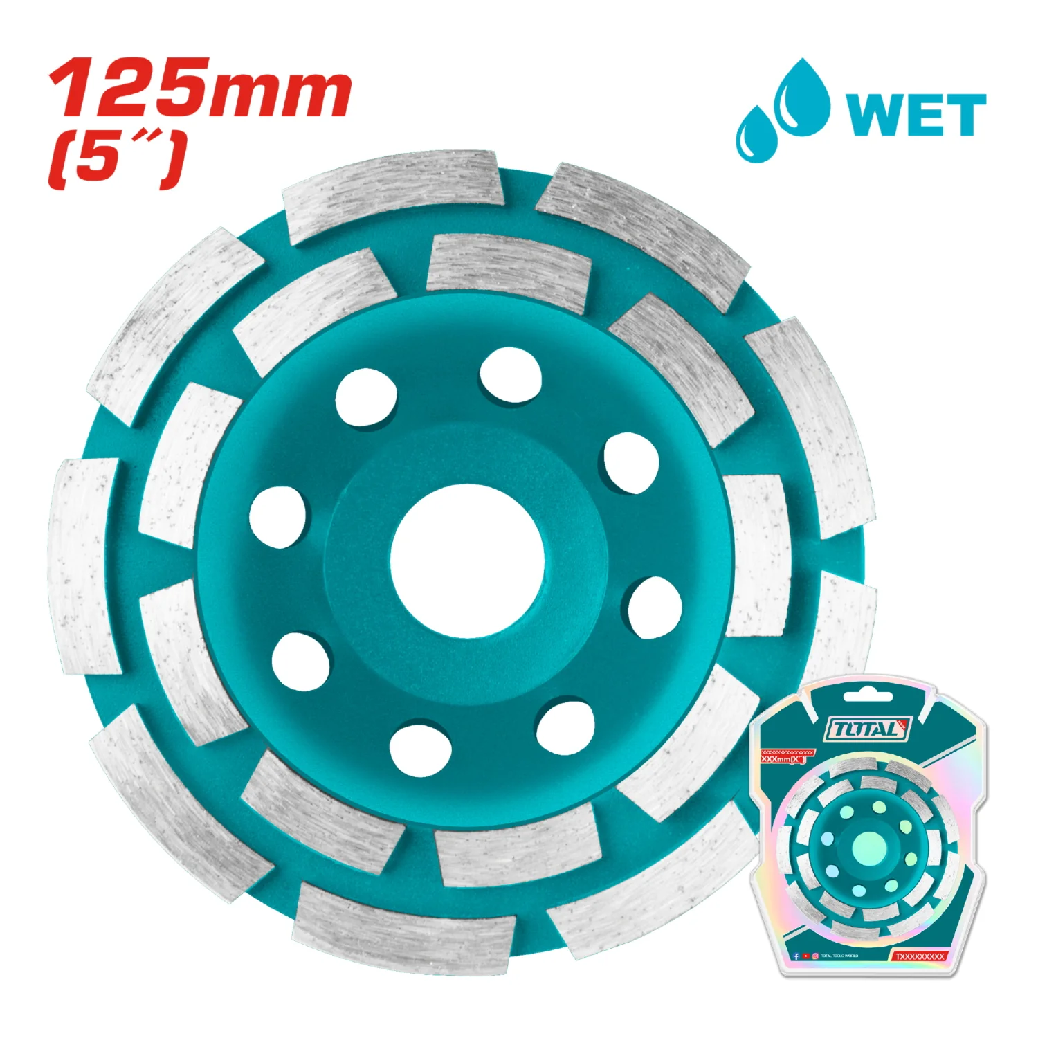 Disco De Desbaste Para Concreto 5" Superficie Húmeda. Rueda Copa De Diamante. - Image 2