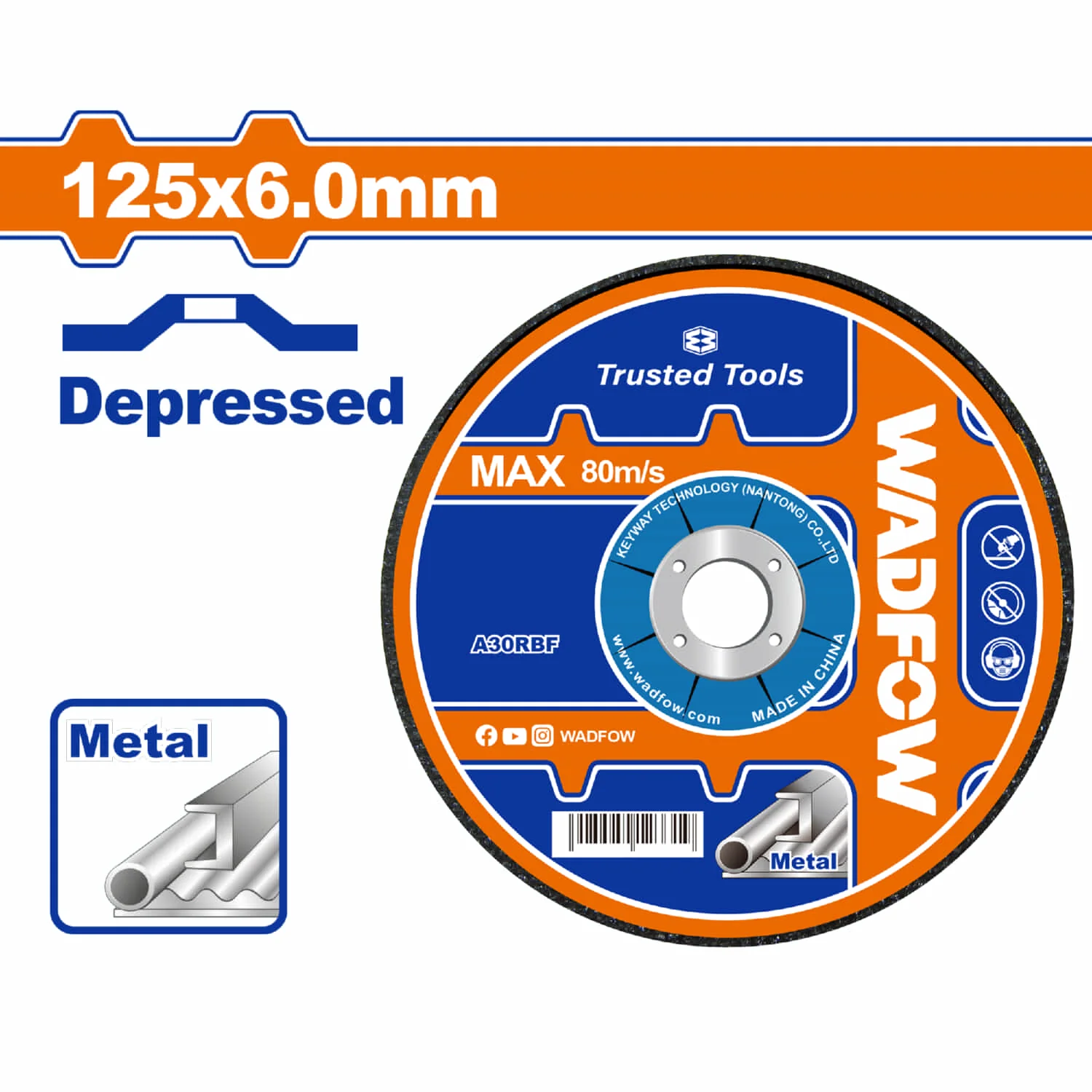 Disco De Desbaste Para Metal Abrasivo 5" 125X6.0Mm Centro Concavo