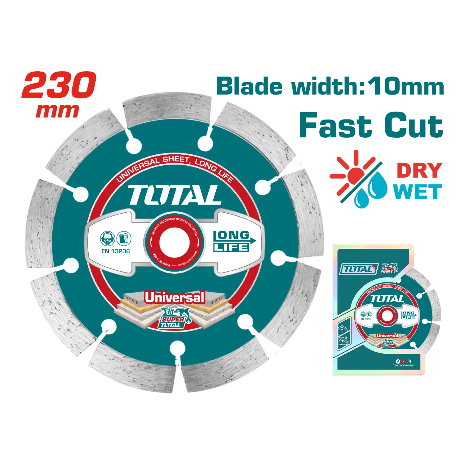 Disco De Diamante 230(9")X22mm Segmentado Para Corte En Seco - Image 2