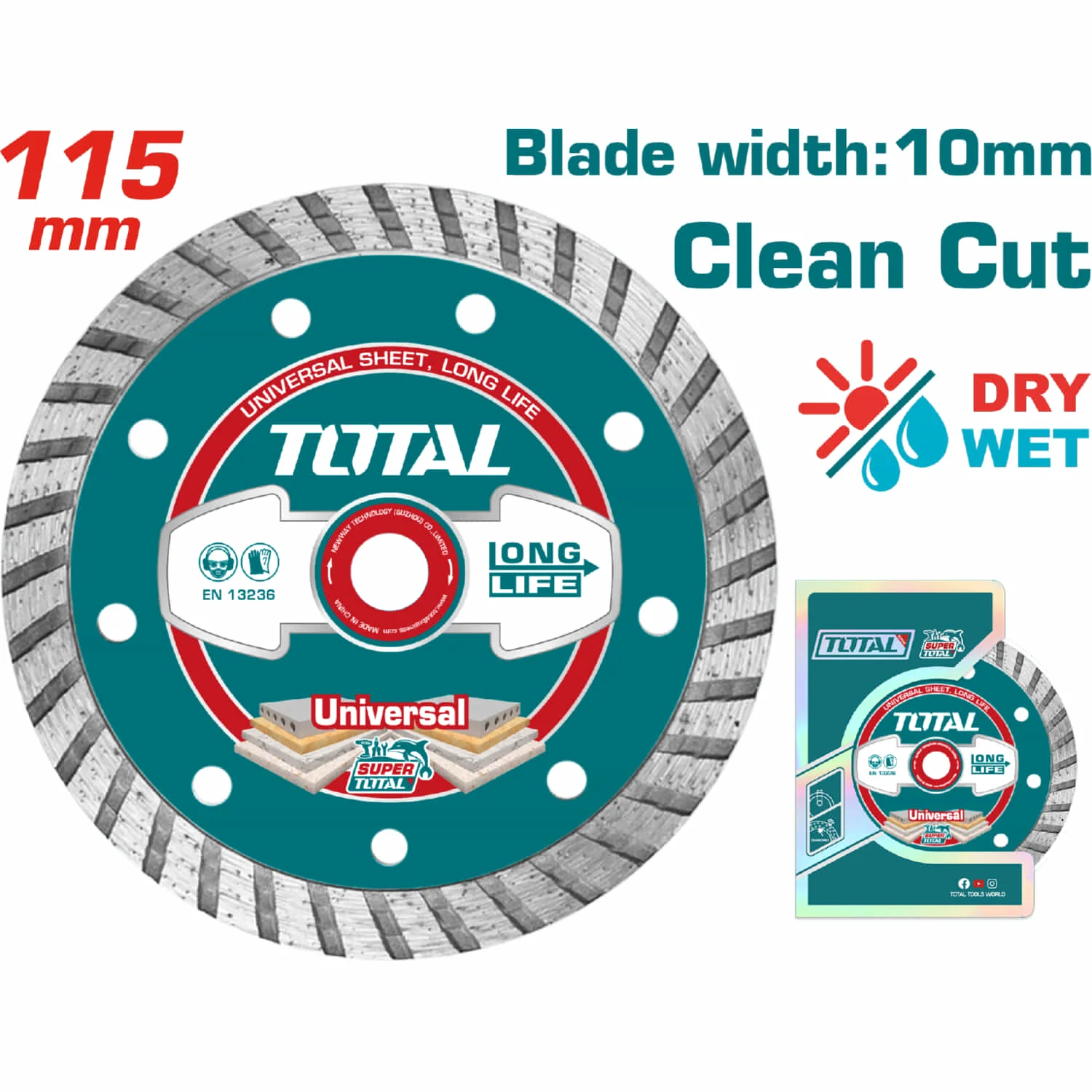 Disco Diamantado Turbo Para Concreto 4 1/2"X7/8"