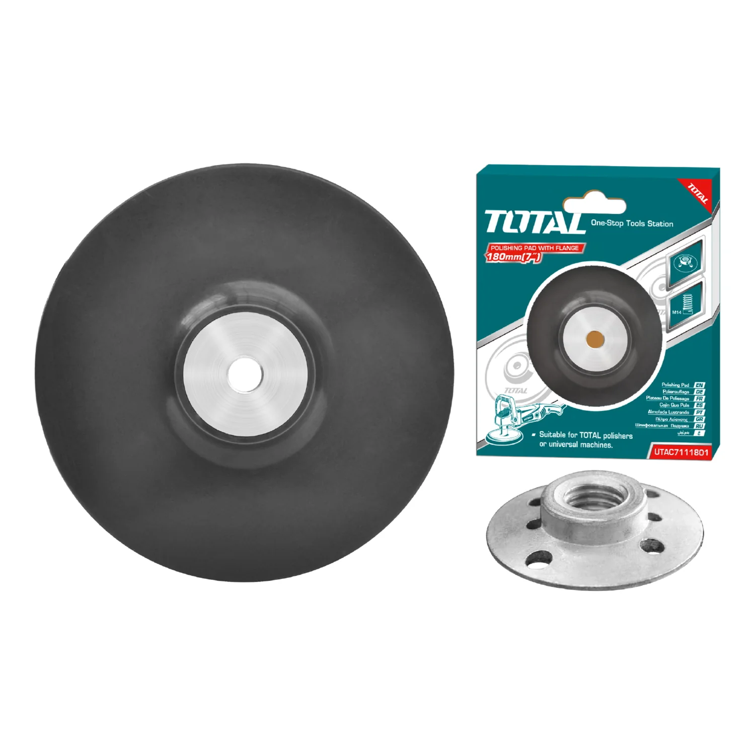 Disco Pad Almohadilla Para Pulir Con Brida De 7". De Caucho ( Goma ). 5/8" - 11 UNC. - Image 2
