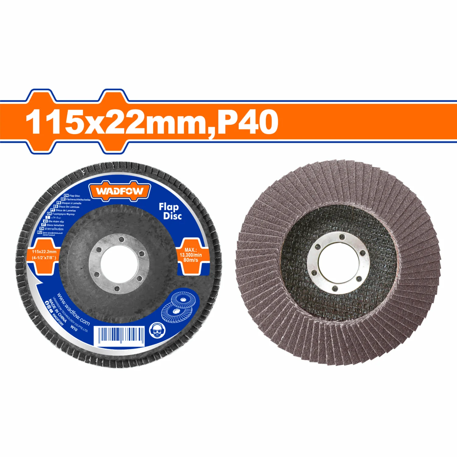 Discos Flap De Lija Laminado De 4 1/2" 115X22mm. Adecuado Para Acero Alto, Fundido Y Chapa. - Image 2