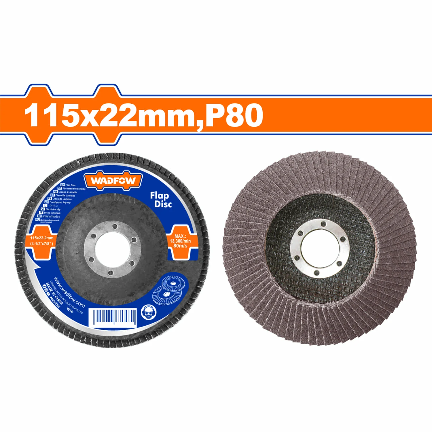 Discos Flap De Lija Laminado De 4 1/2" 115X22mm. Adecuado Para Acero Alto, Fundido Y Chapa. - Image 6