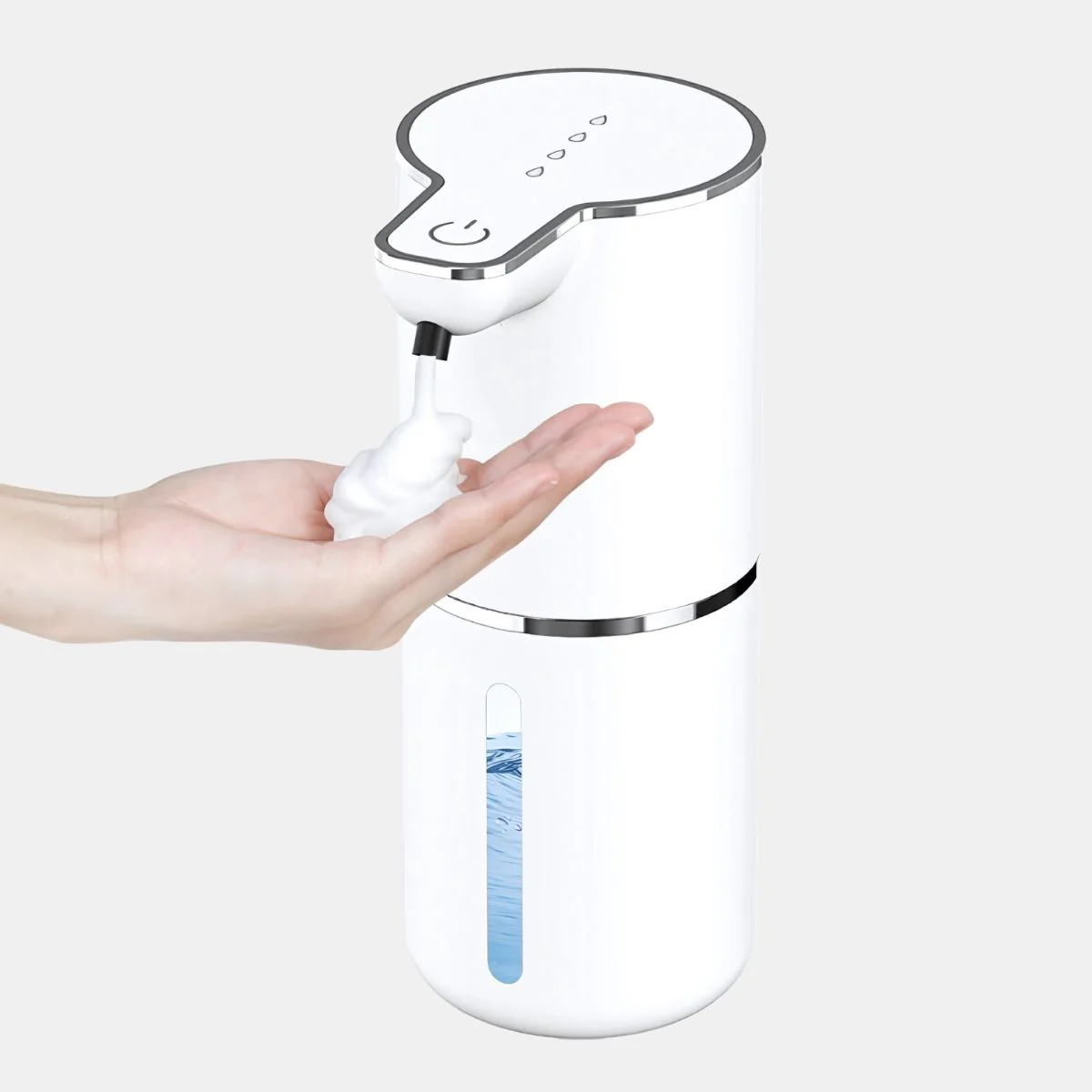 Dispensador Automático De Jabón Espuma Recargable Con Puerto USB Color Blanco