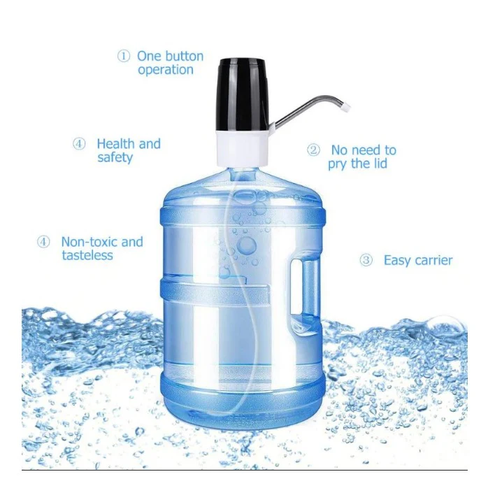 Dispensador De Agua Electrico, Recargable Por USB, Para Garrafon - Image 4