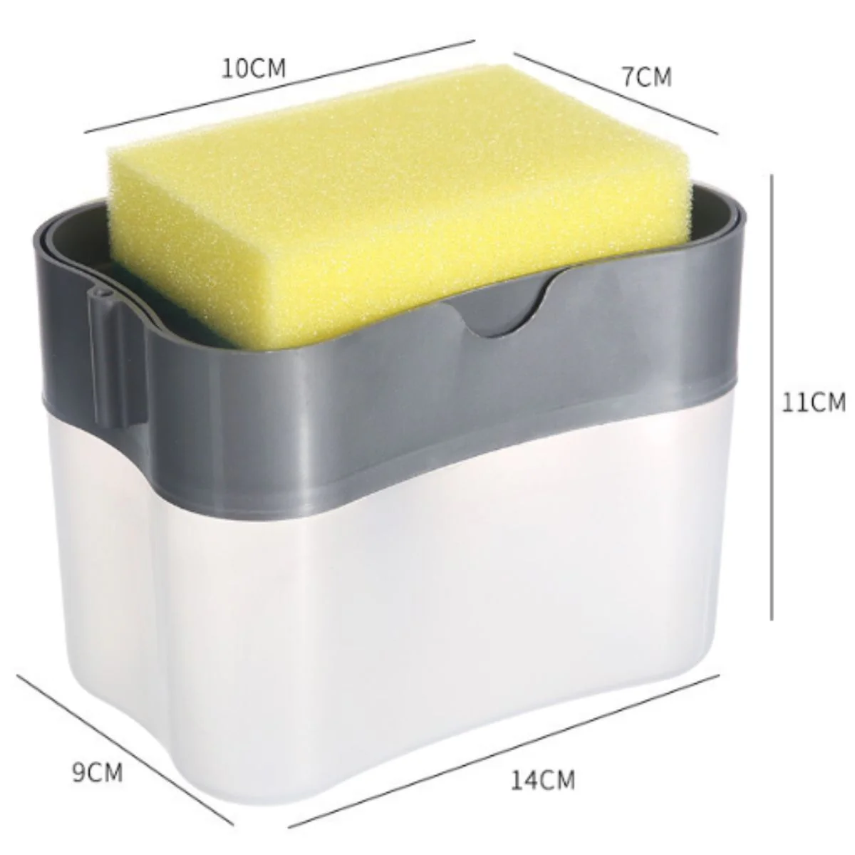 Dispensador De Jabón Liquido Con Soporte Para Esponja. (Incluye Esponja) Para Fregador - Image 2