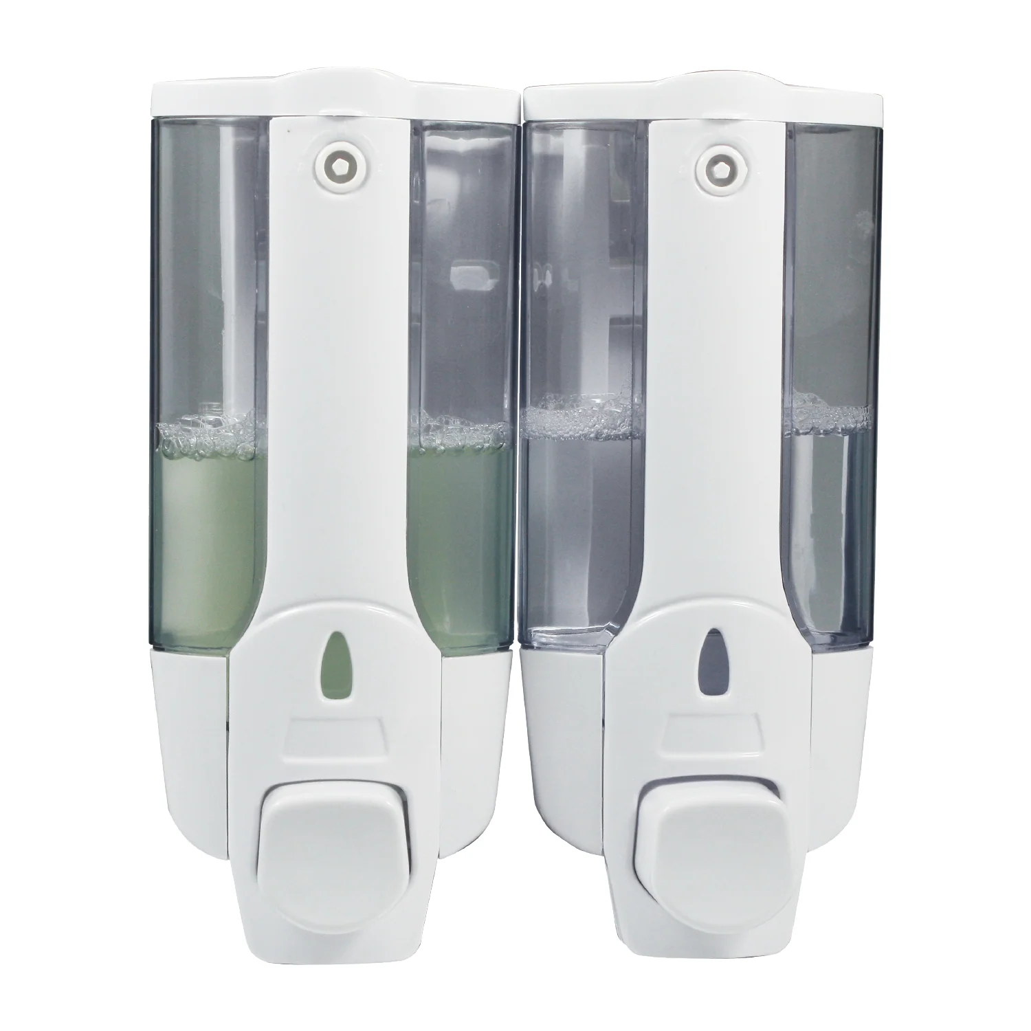 Dispensador De Jabón Líquido Doble Blanco 2X350ml Para Baño Y Cocina. Plástico ABS. Ideal Para Shampoo. - Image 2