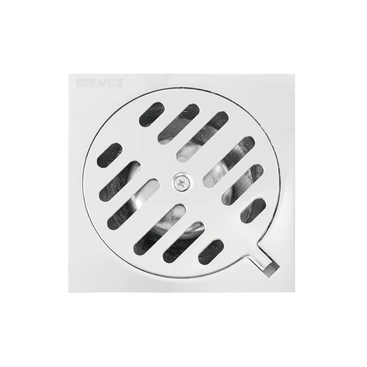 Drenaje De Piso Cuadrado 4". Desagüe Cromado Brillante Con Función Antiolor. - Image 2