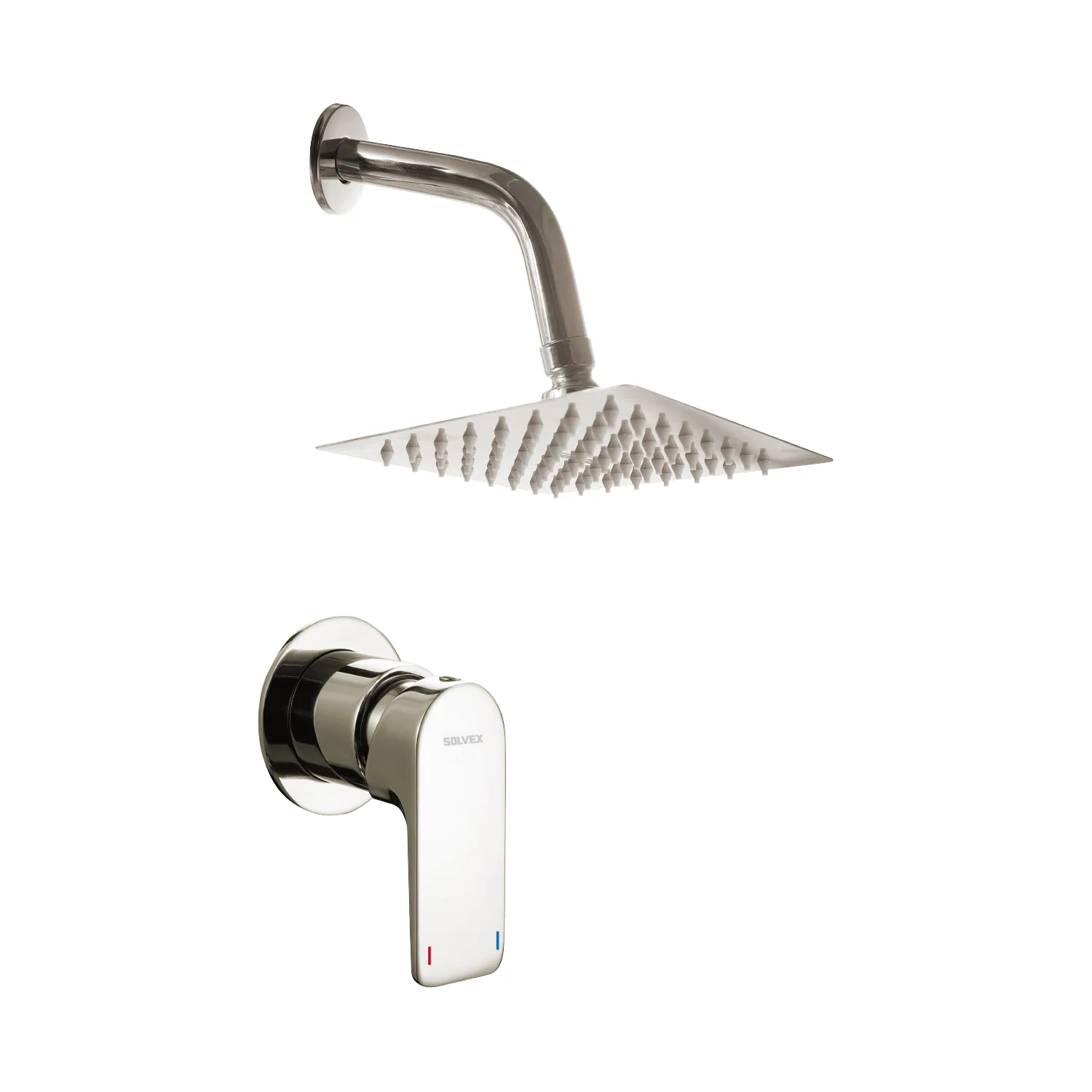 Ducha Empotrable Con Mezcladora Monomando Ovalada Y Regadera De 6” Tipo Lluvia. Diseño Moderno Con Acabado Satinado. - Image 2