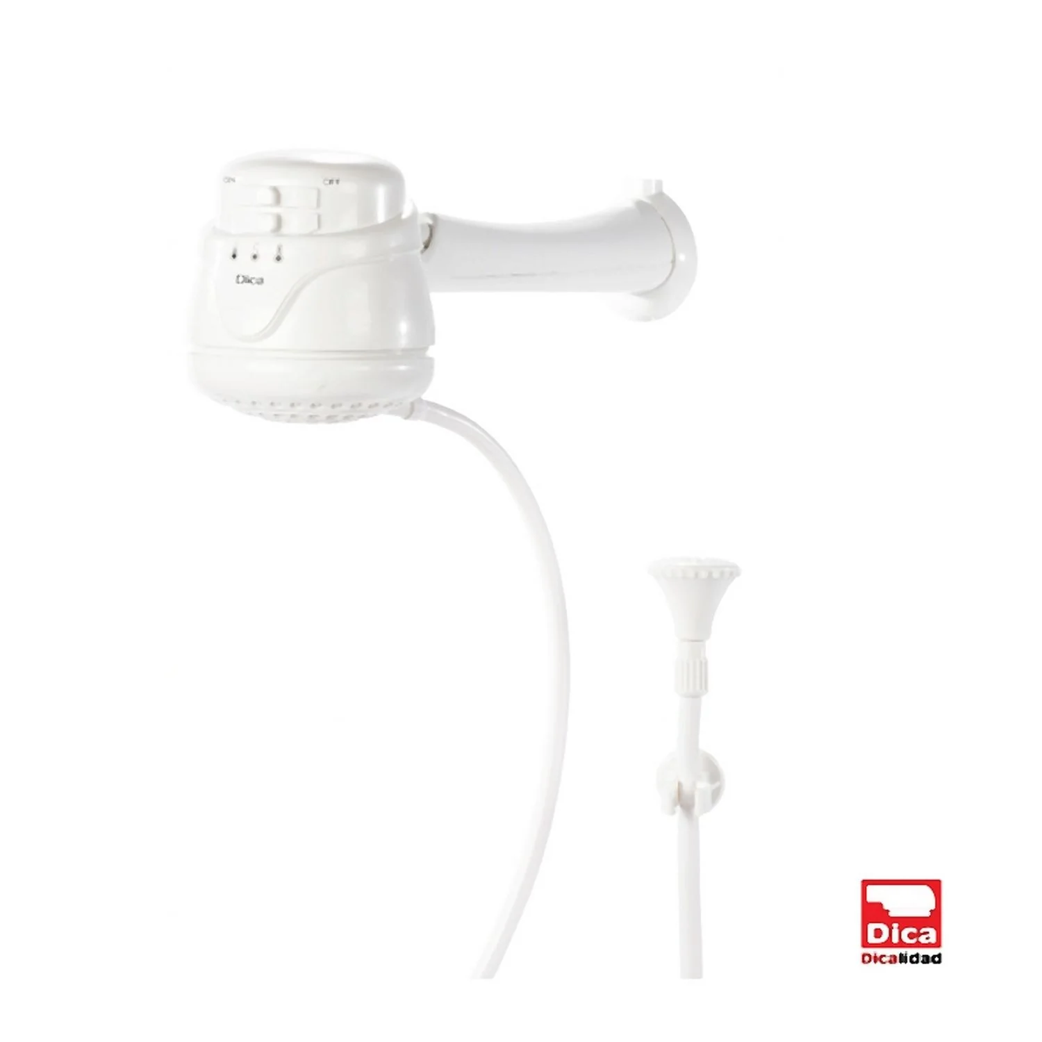 Ducha Regadera Eléctrica De Tres Temperaturas Con Brazo, Chapetón Y Regadera De Mano 110 Volt - Image 2