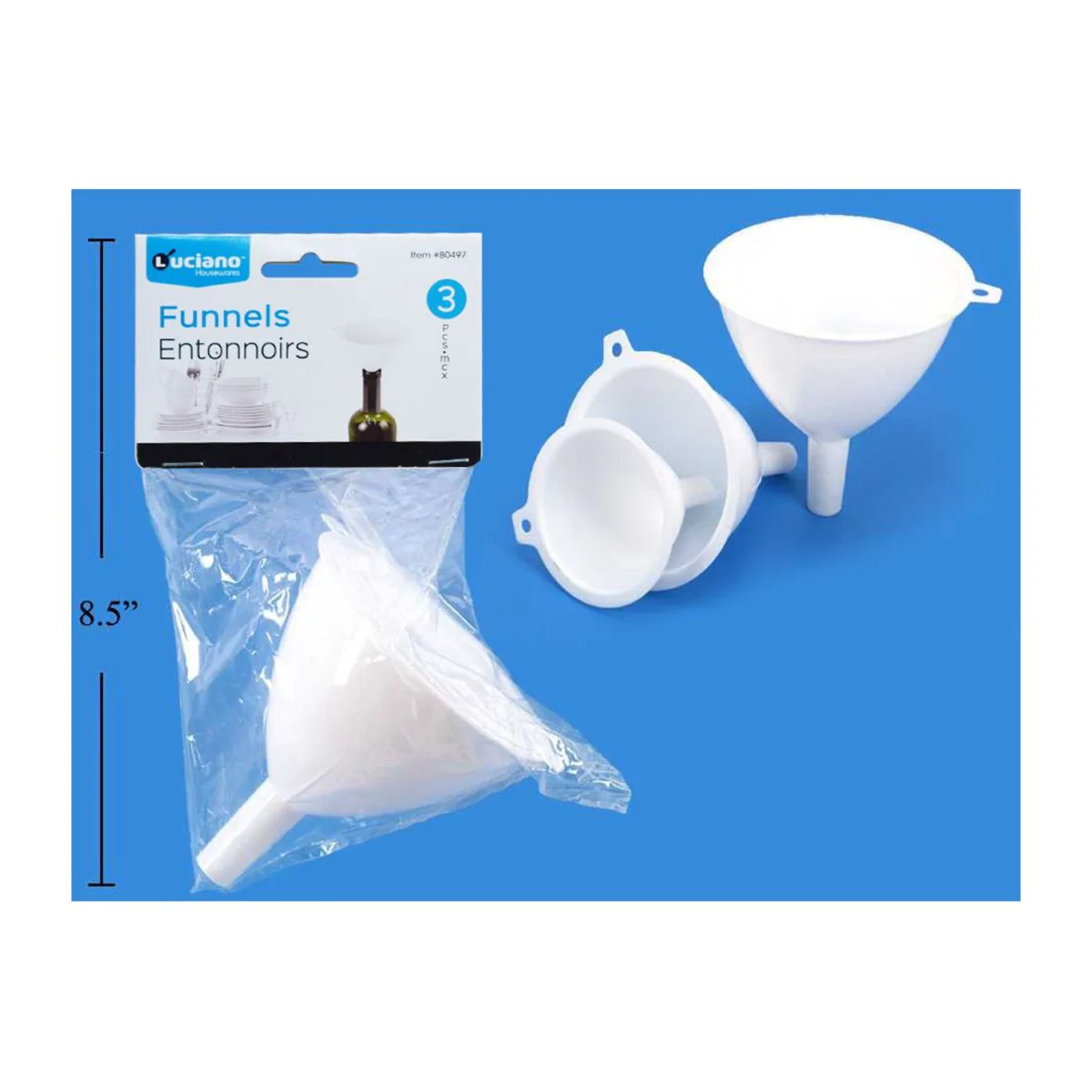 Embudo De Plástico Luciano Para Cocina De 3 Piezas - Image 2