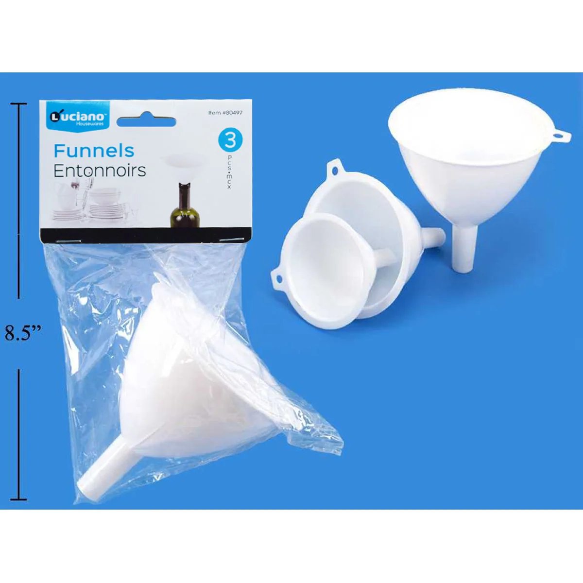 Embudo De Plástico Luciano Para Cocina De 3 Piezas - Image 8