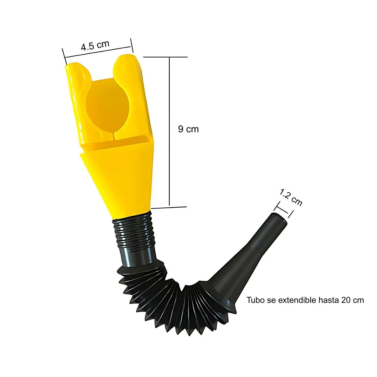 Embudo Flexible De Plástico Con Manguera Y Boquilla. Para Combustibles, Aceites Y Relleno De Botellas O Garrafas Sin Derrames. (Colores Variados Al Azar). - Image 3