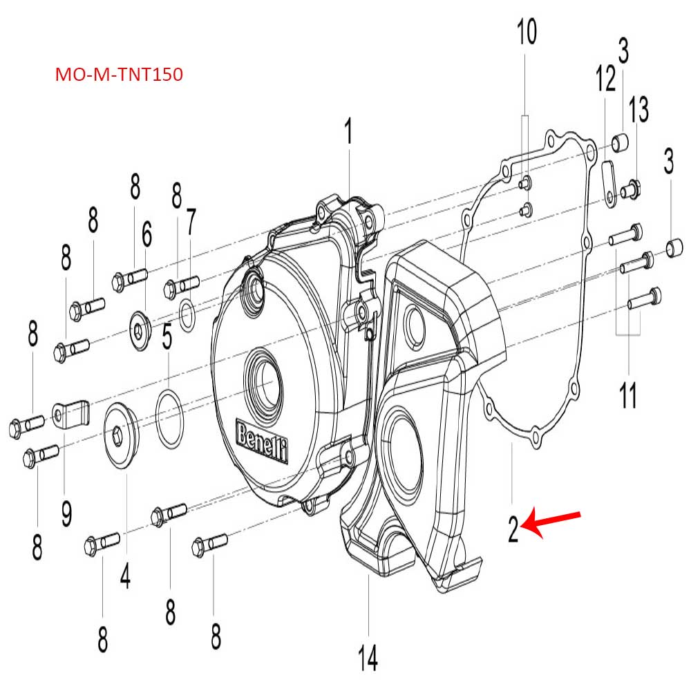 Empacadura De Covertor Izquierdo (TNT150) - Image 2