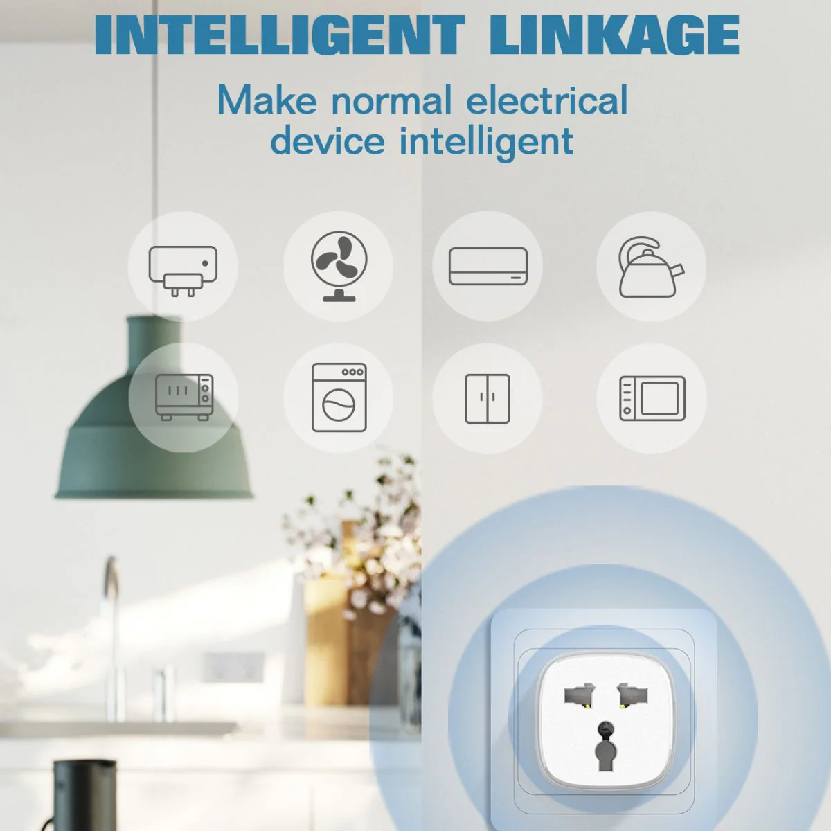 Enchufe Inteligente Wi-Fi Para Control Remoto De Dispositivos. Adaptador Tomacorriente Con Temporizador Y Control Con App. Smarthome - Image 2