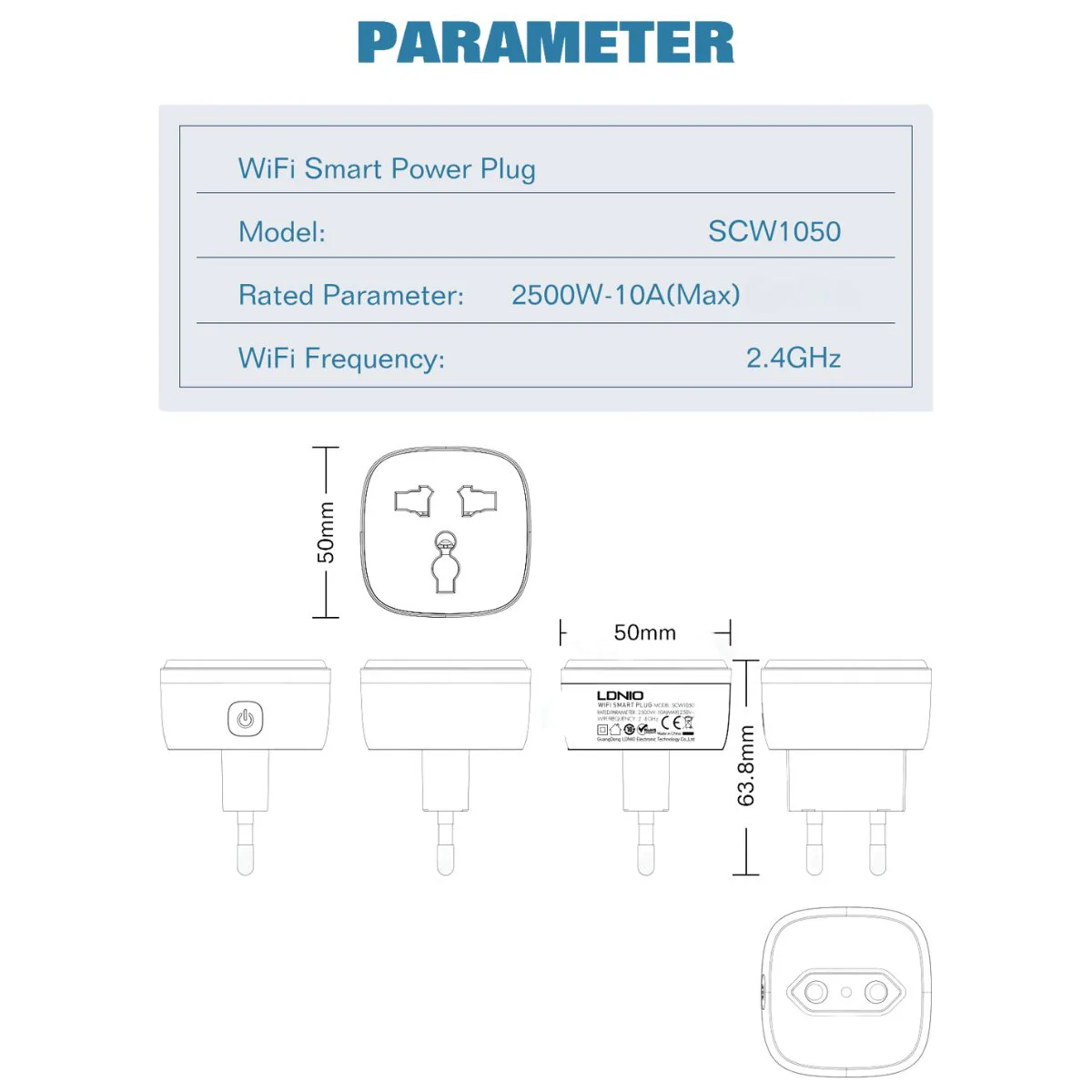 Enchufe Inteligente Wi-Fi Para Control Remoto De Dispositivos. Adaptador Tomacorriente Con Temporizador Y Control Con App. Smarthome - Image 5