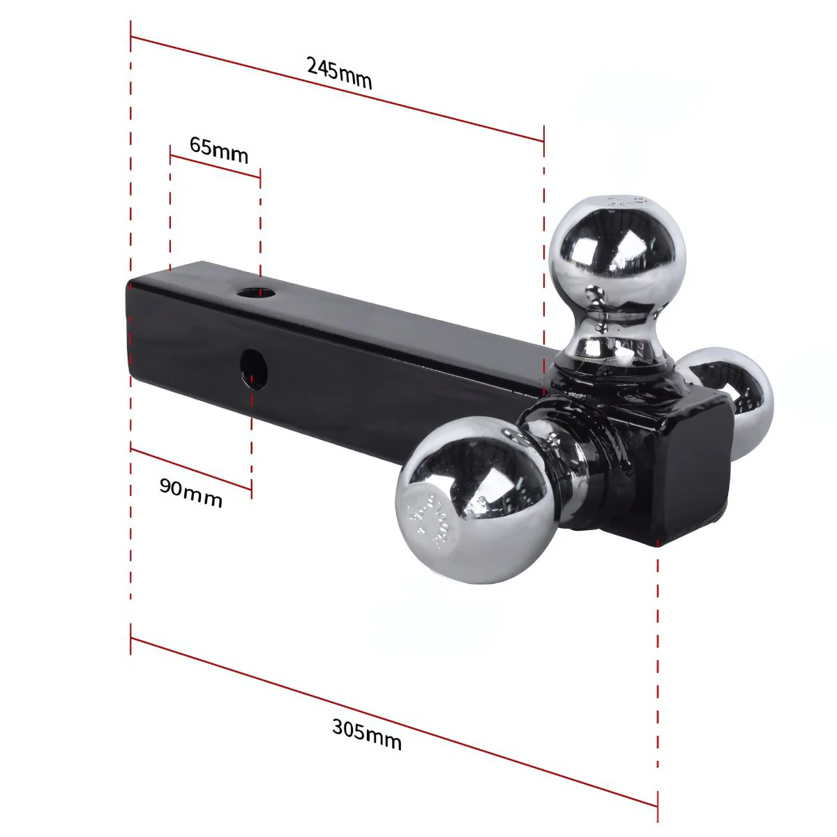 Enganche Triple Para Remolque Con Bolas De 1-7/8", 2" Y 2-5/16. Acoplador Para Trailer. Soporta Hasta 7500 Lbs. - Image 4