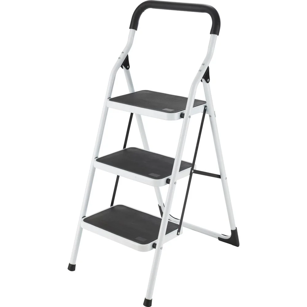 Escalera Tubular Plegable Taburete Acero 3 Escalones Surtek. - Image 2