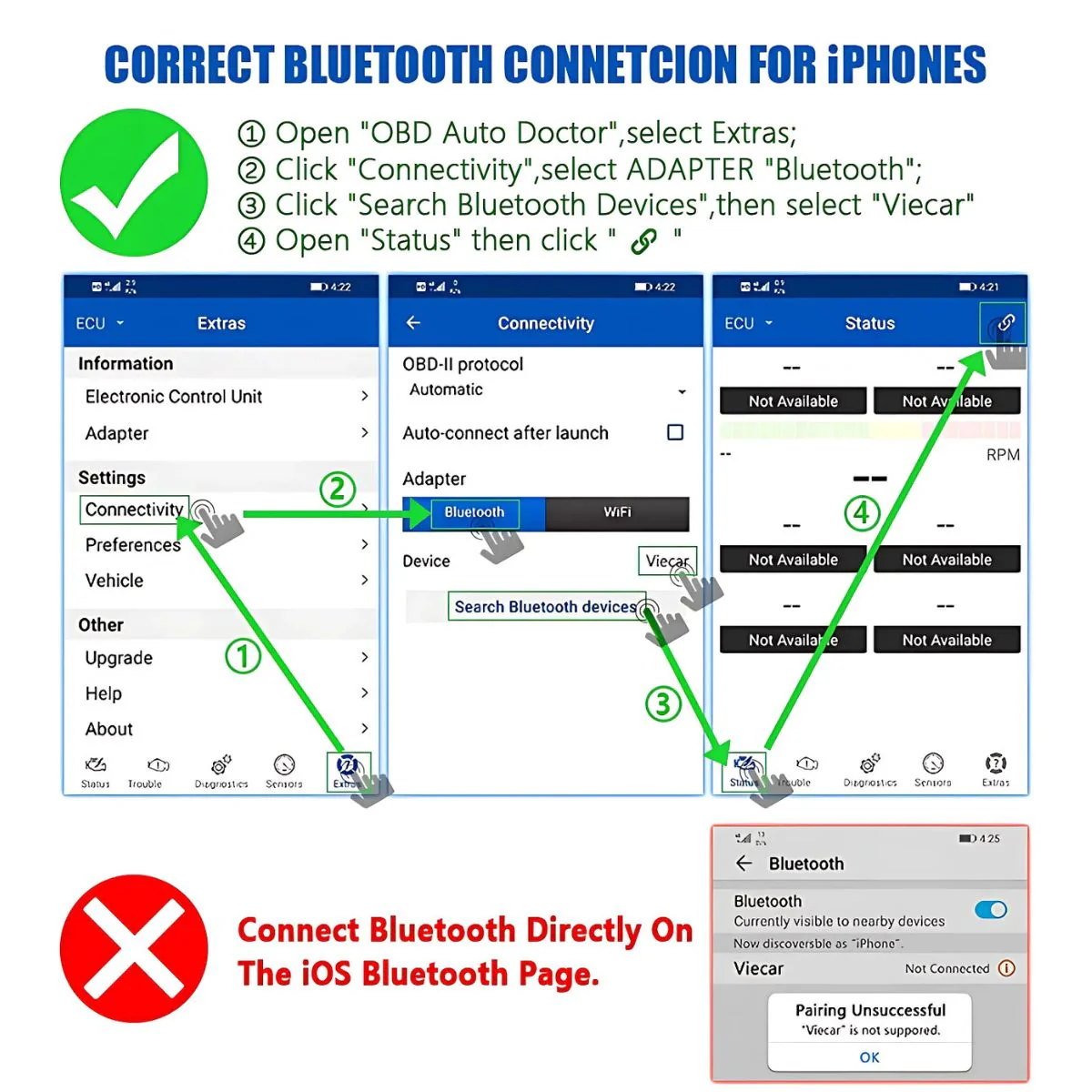 Escáner OBD2 Bluetooth Para Autos. Diagnóstico De Motor Y Datos En Tiempo Real. Adaptador Detecta Fallas. Automotriz - Image 5