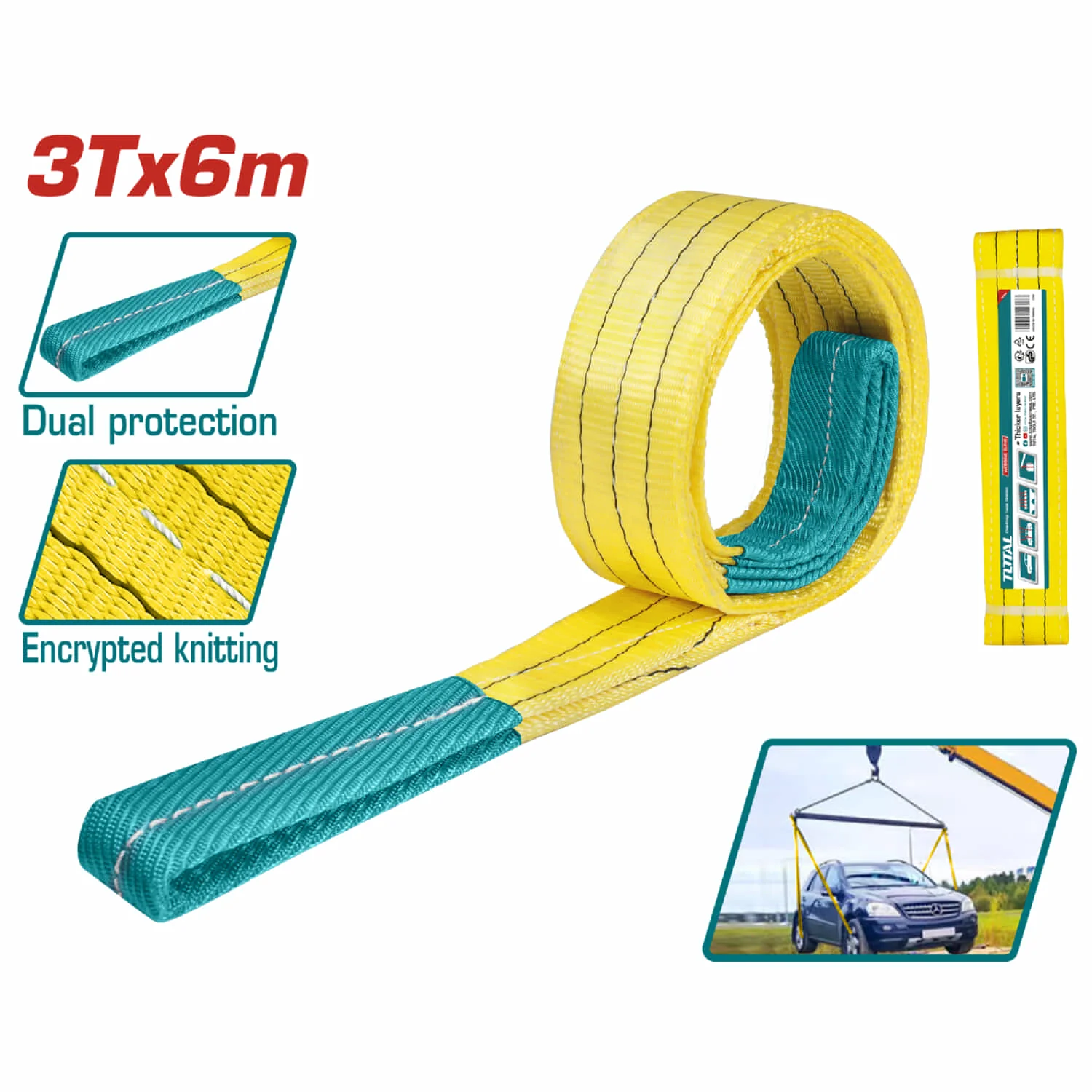 Eslinga Ojo-Ojo 3T X 6M. Ancho 90 Mm