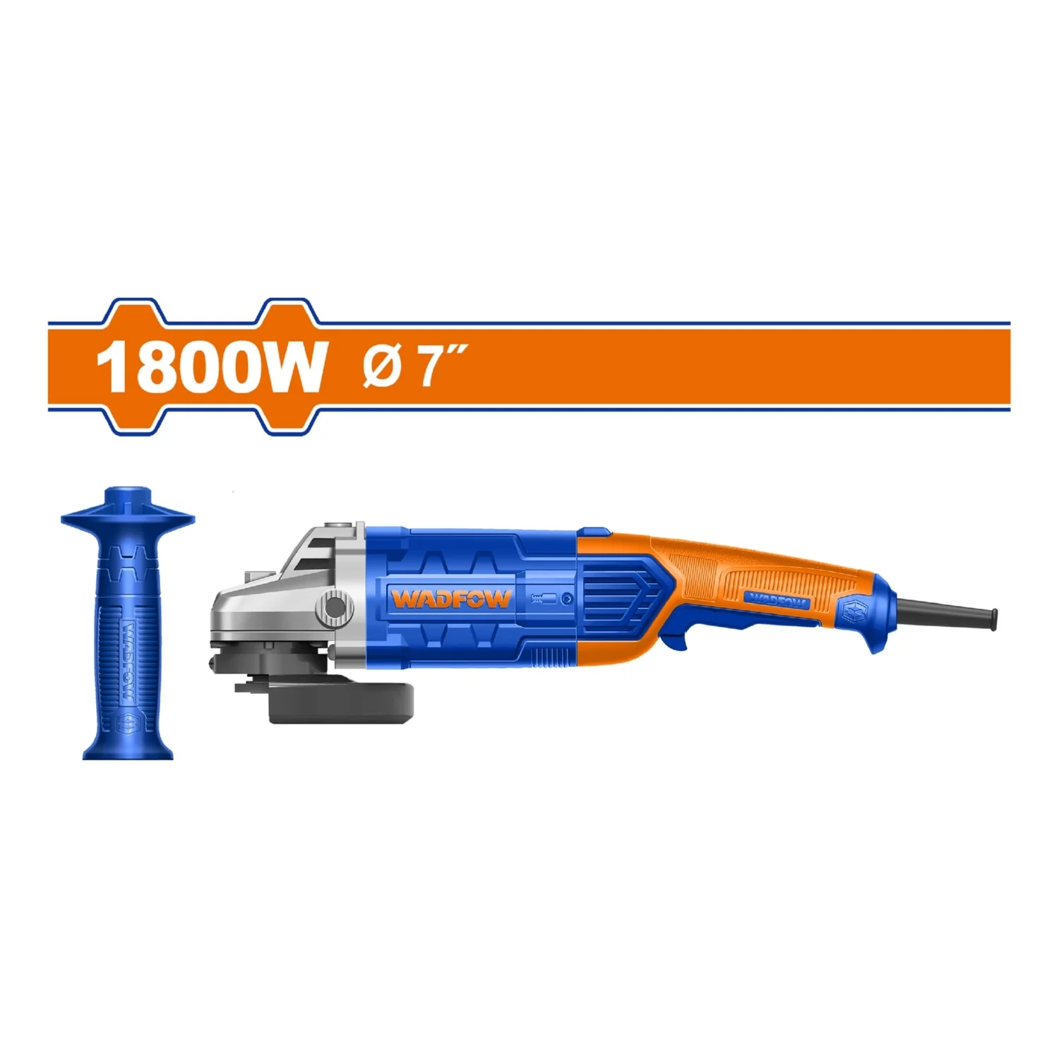 Esmeriladora Angular 7" 1800W. 110-120V ~ 50/60Hz. 8480Rpm. No Incluye Disco.